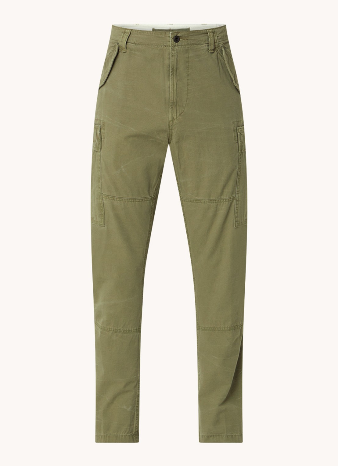 Ralph Lauren Slim fit cargobroek met klepzakken - voorkant 4 outdoors olive / groen
