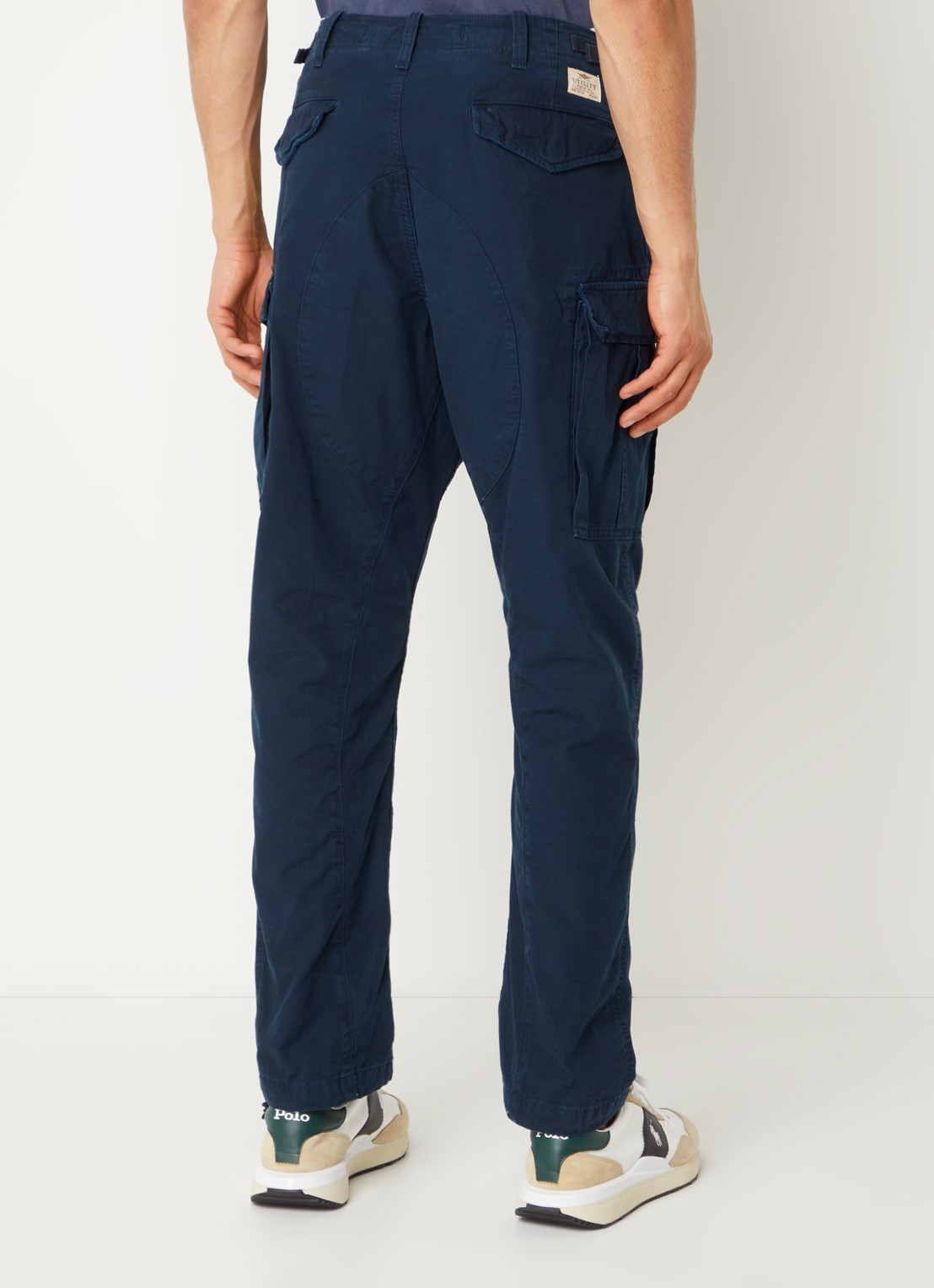Ralph Lauren Slim fit cargobroek met klepzakken - achterkant 5 aviator navy / donkerblauw