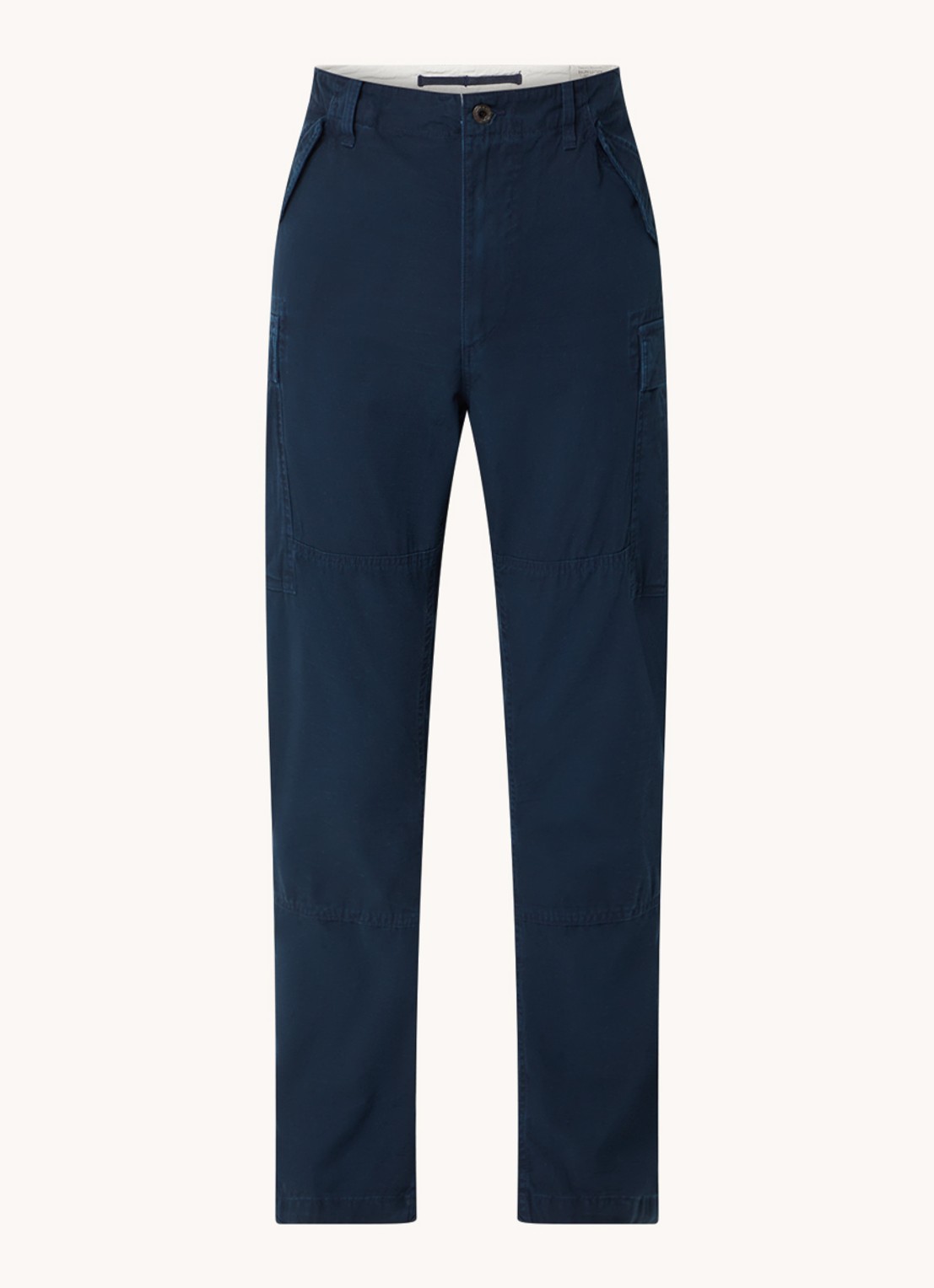 Ralph Lauren Slim fit cargobroek met klepzakken - voorkant aviator navy / donkerblauw