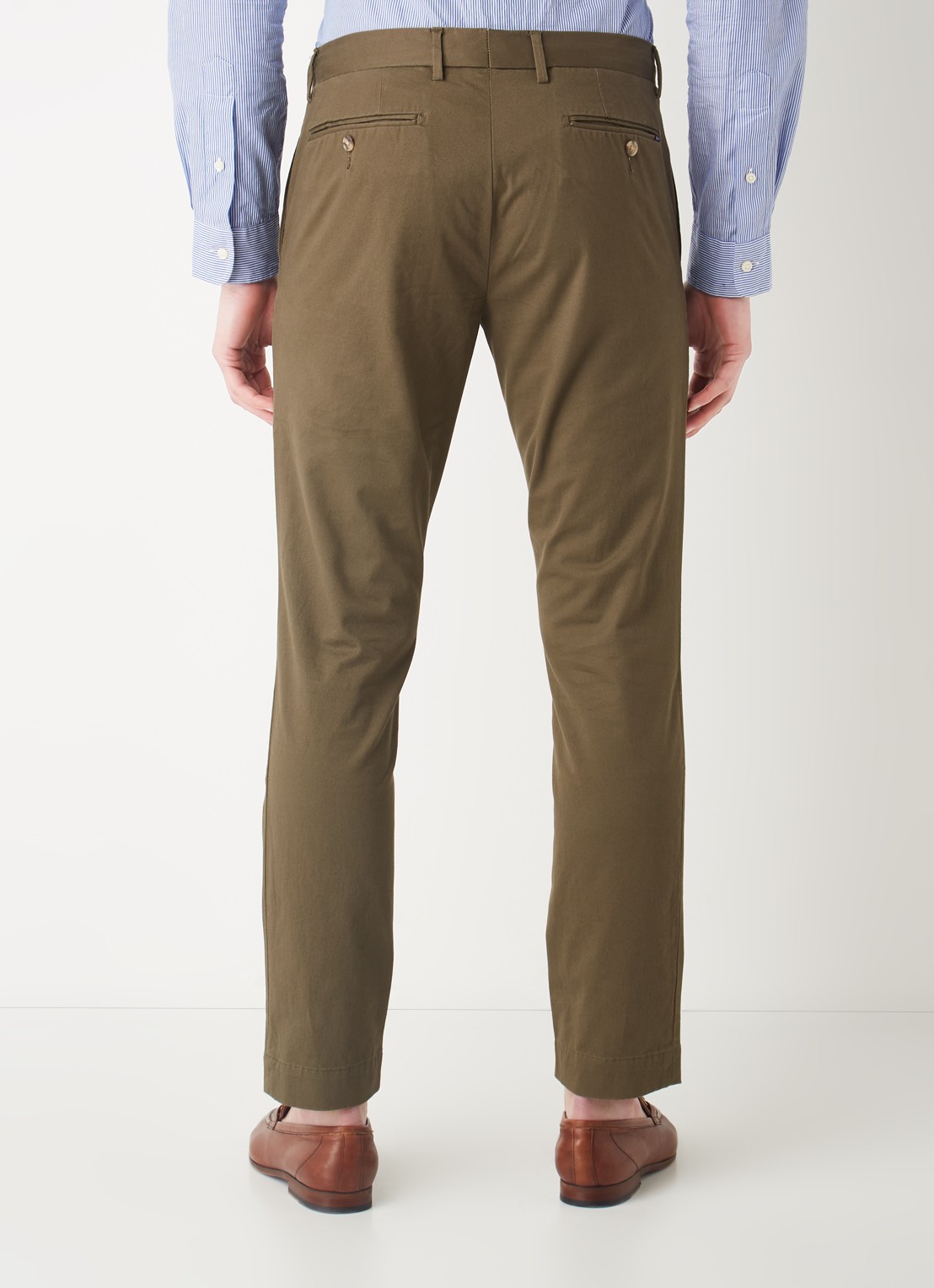 Ralph Lauren Slim fit chino met steekzakken - achterkant 3 defender green