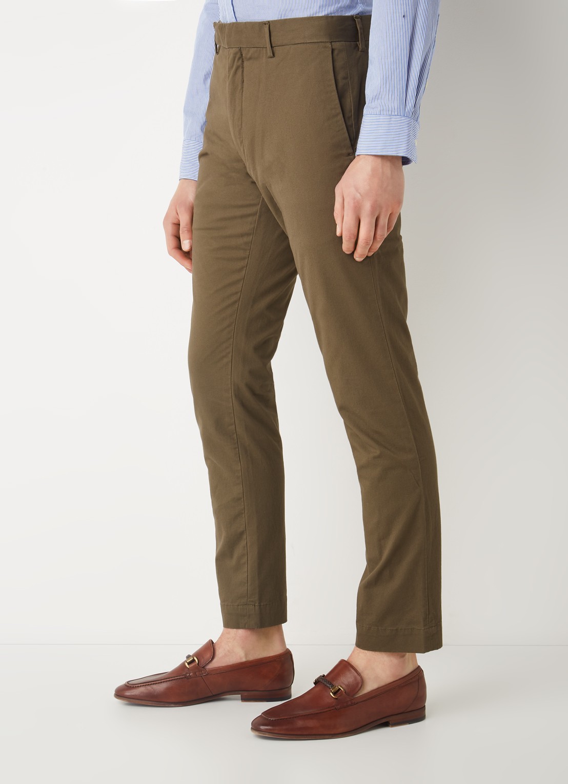 Ralph Lauren Slim fit chino met steekzakken - detail 2 defender green