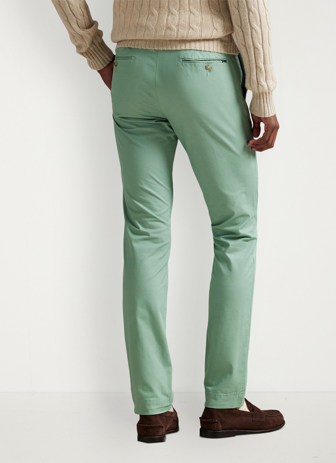 Ralph Lauren Slim fit chino met steekzakken - achterkant 5 faded mint / groen
