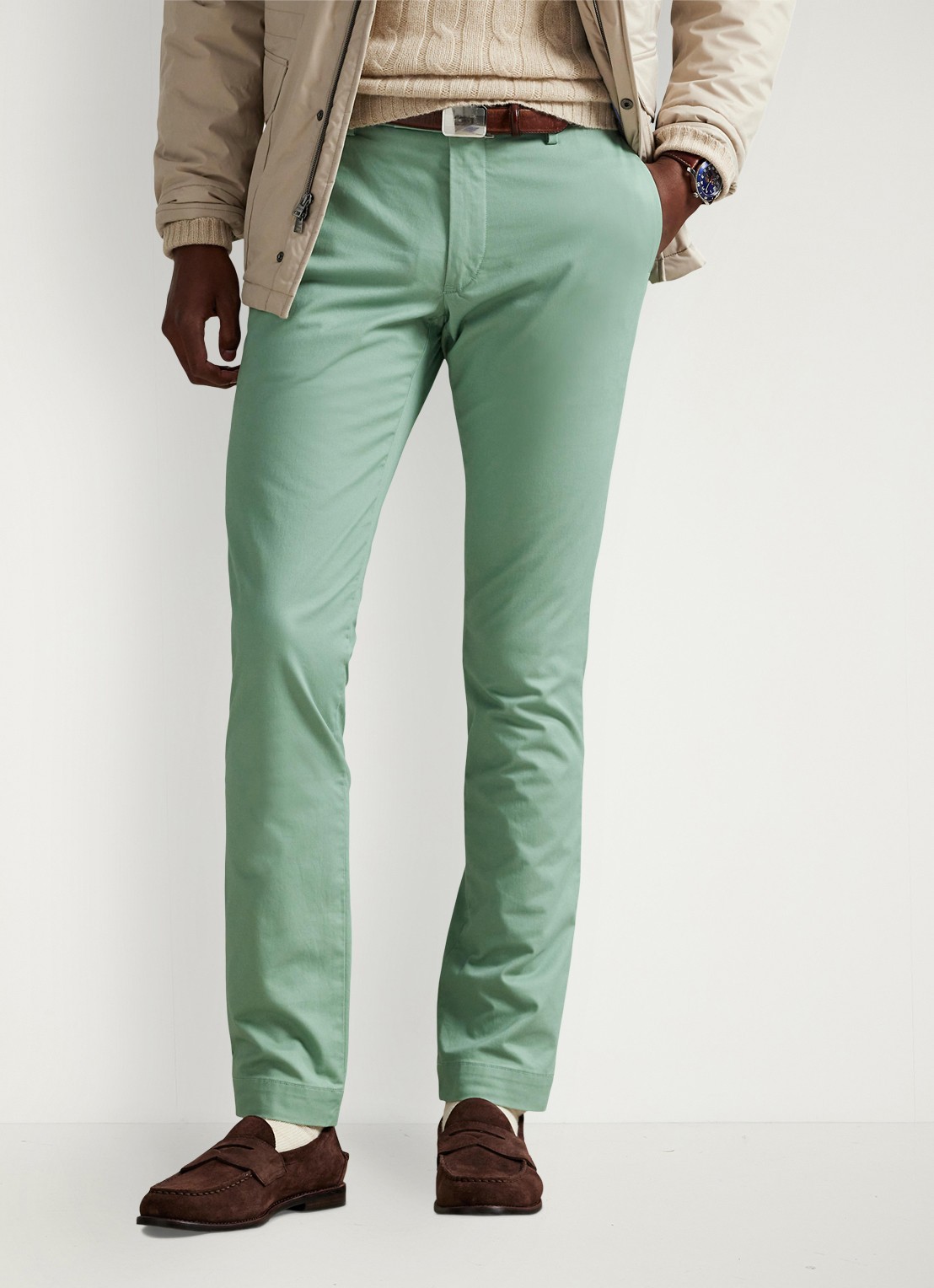 Ralph Lauren Slim fit chino met steekzakken - detail 3 faded mint / groen