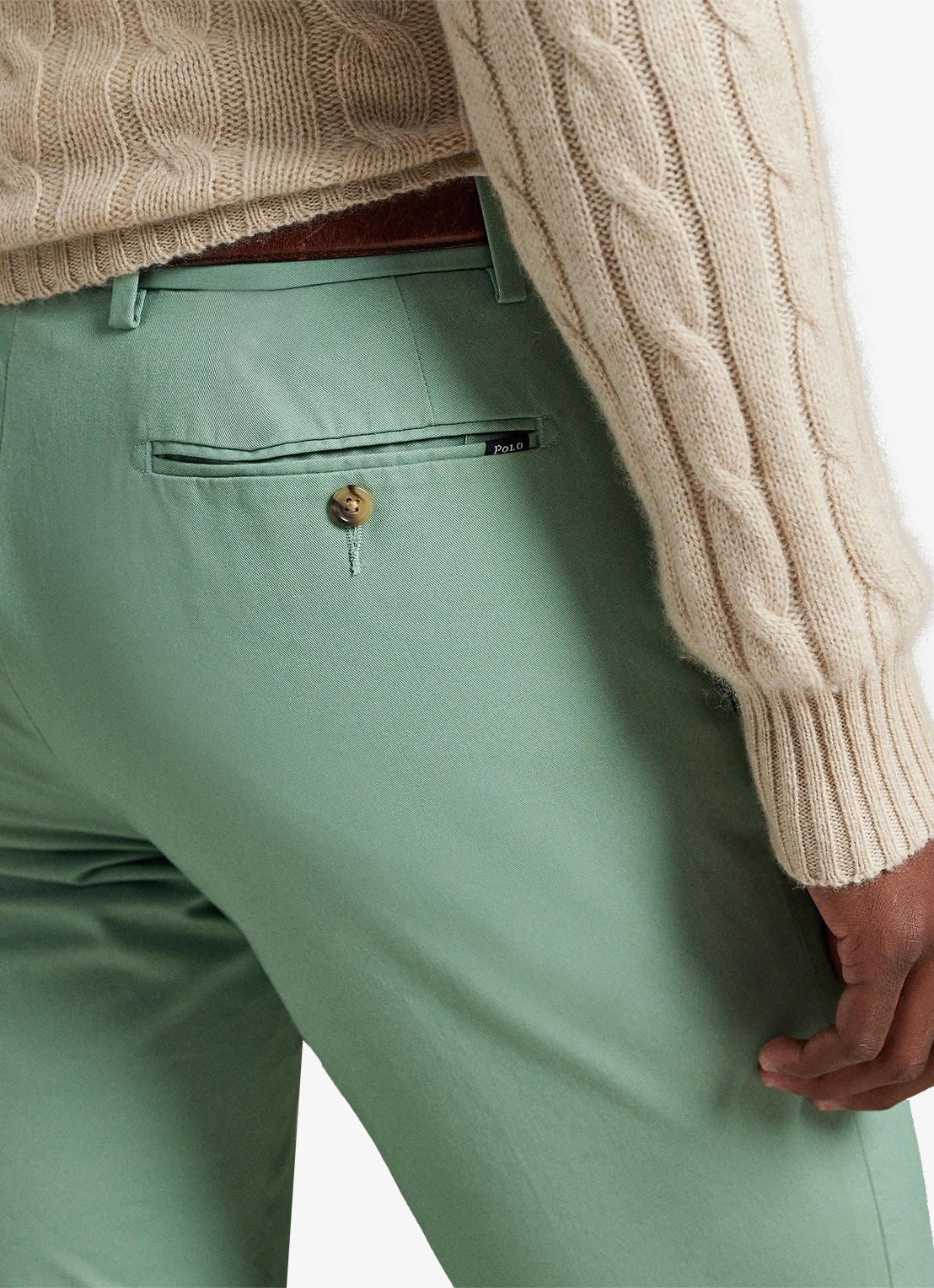 Ralph Lauren Slim fit chino met steekzakken - detail 4 faded mint / groen