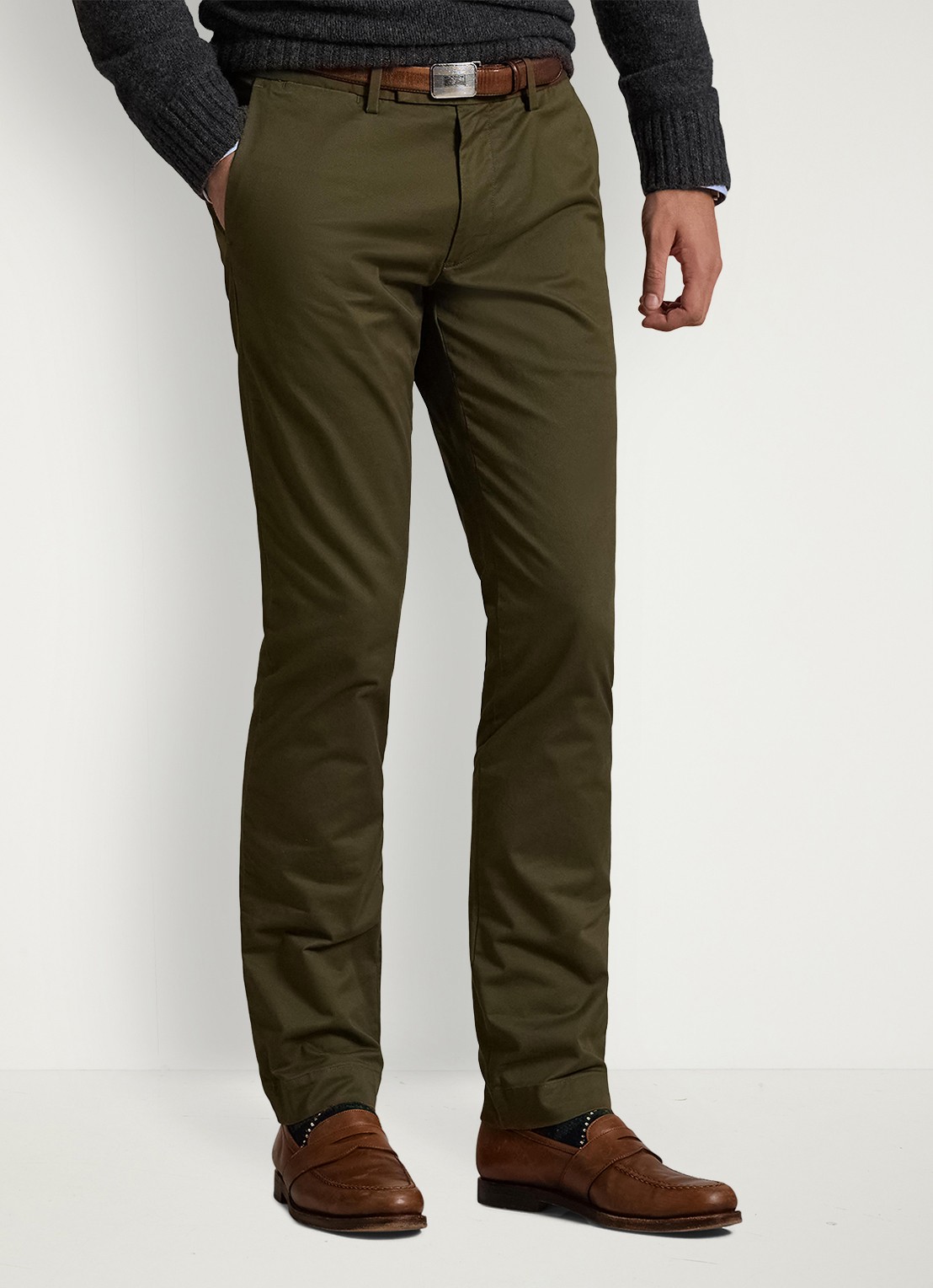 Ralph Lauren Slim fit chino met steekzakken - detail 4 canopy olive / donkergroen