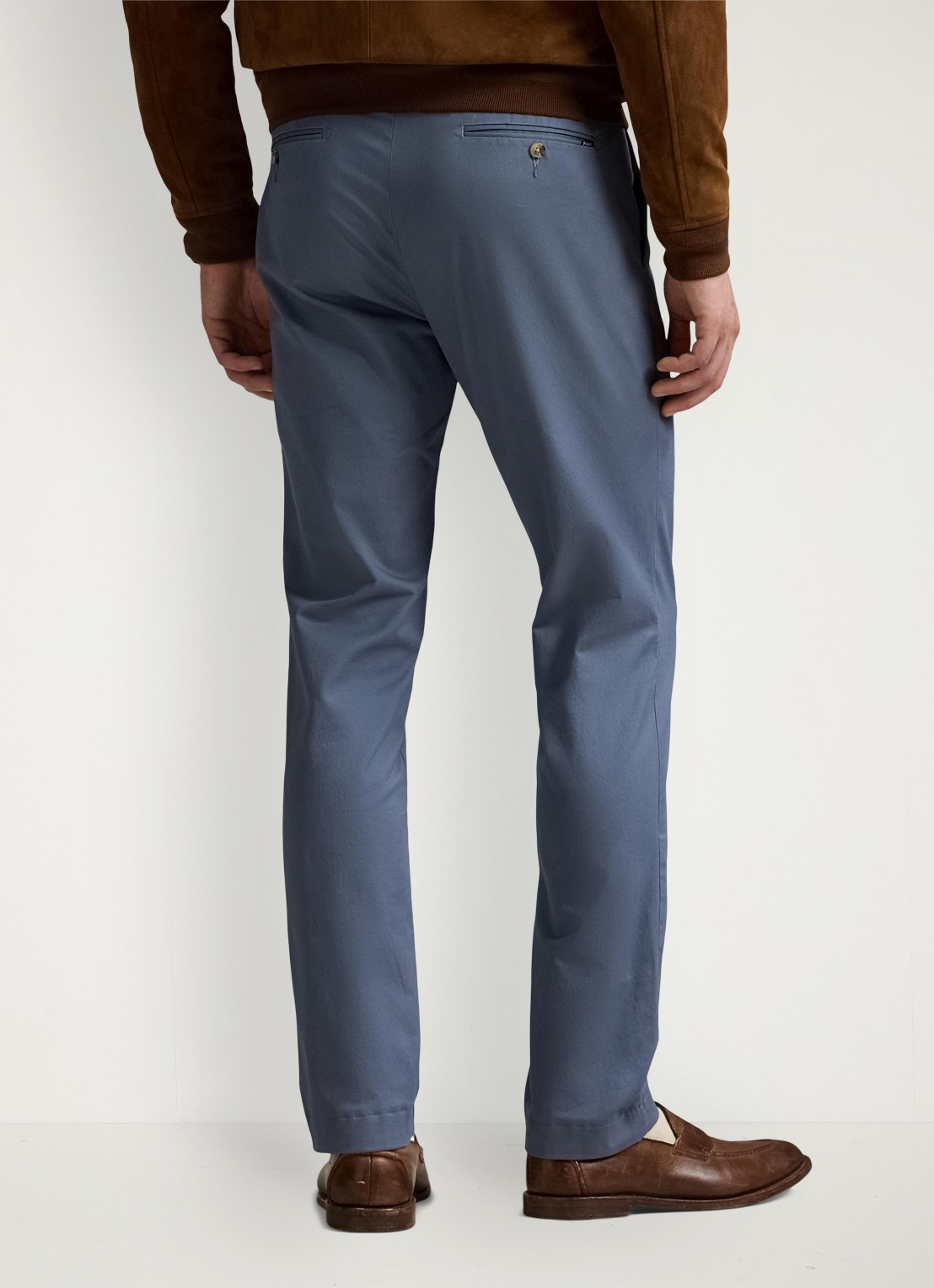Ralph Lauren Slim fit chino met steekzakken - achterkant 3 bay blue / blauw