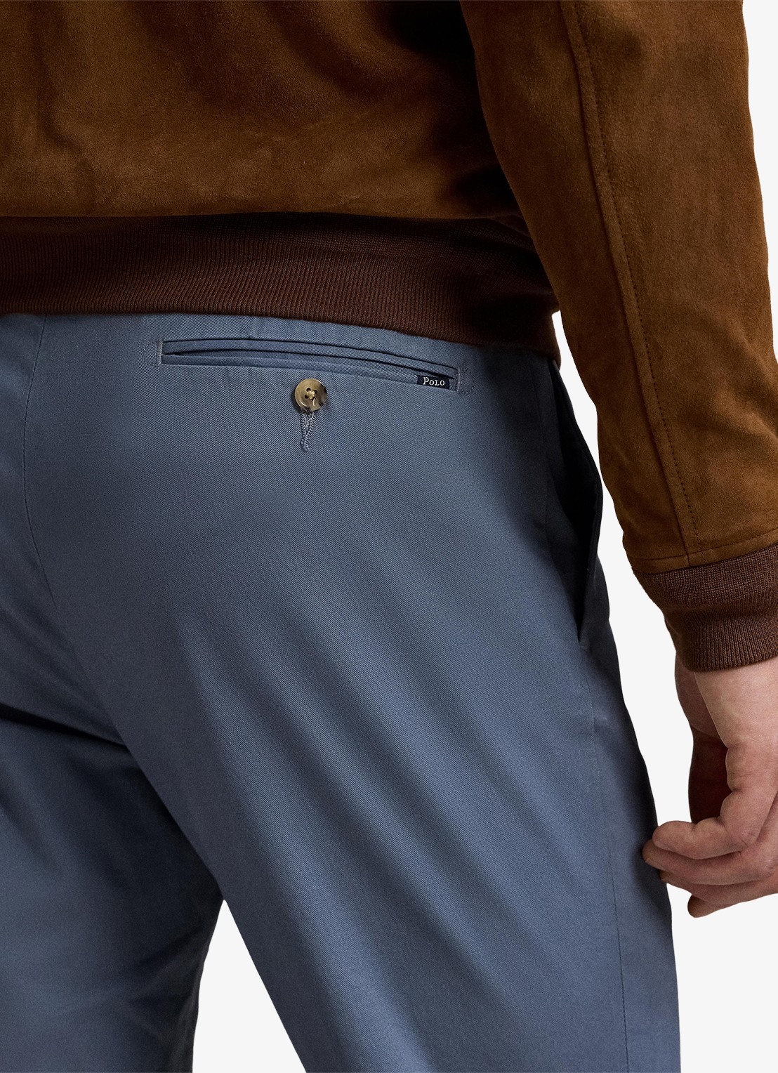 Ralph Lauren Slim fit chino met steekzakken - detail 2 bay blue / blauw