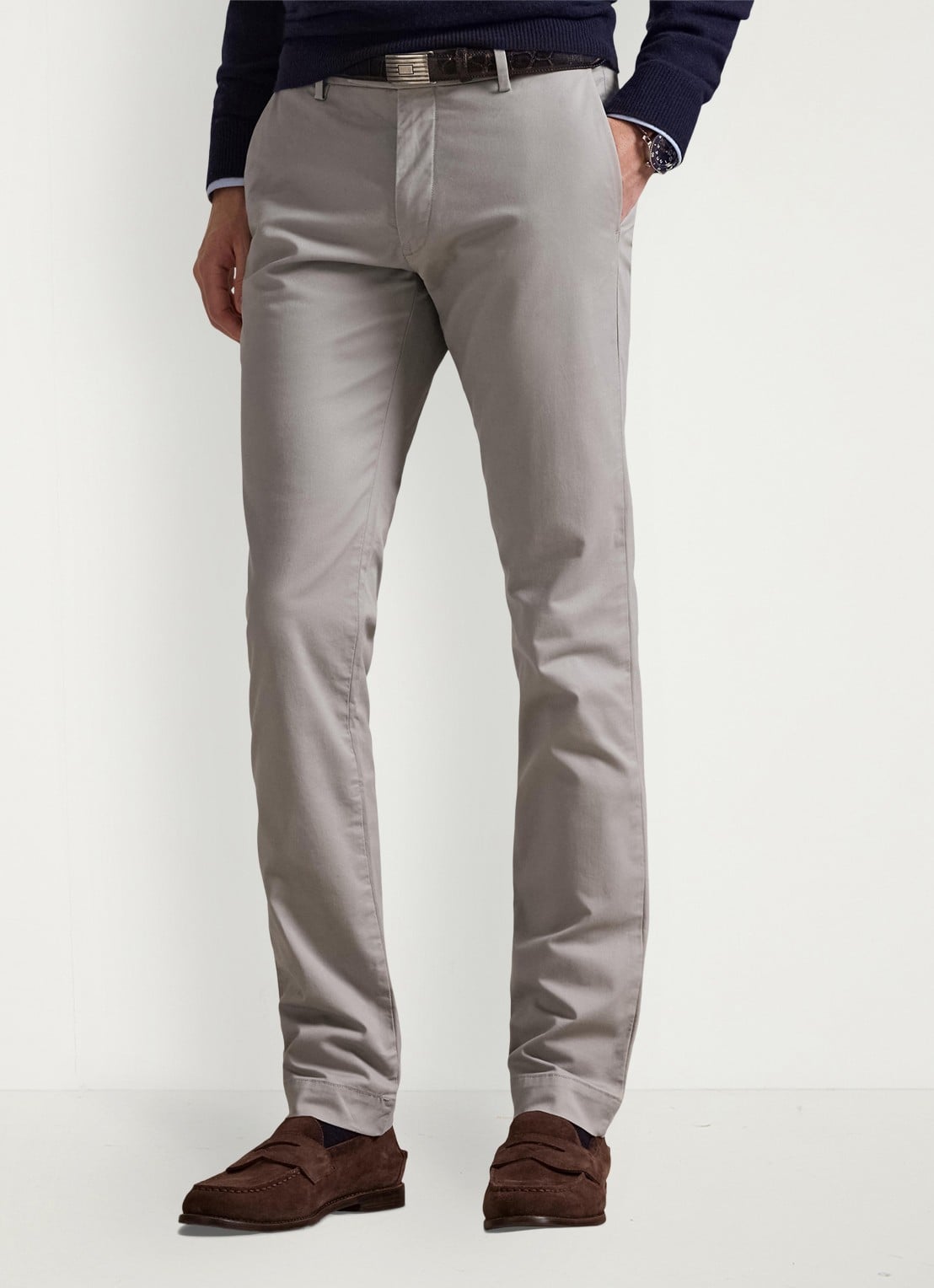 Ralph Lauren Slim fit chino met steekzakken - detail 6 grey fog / grijs