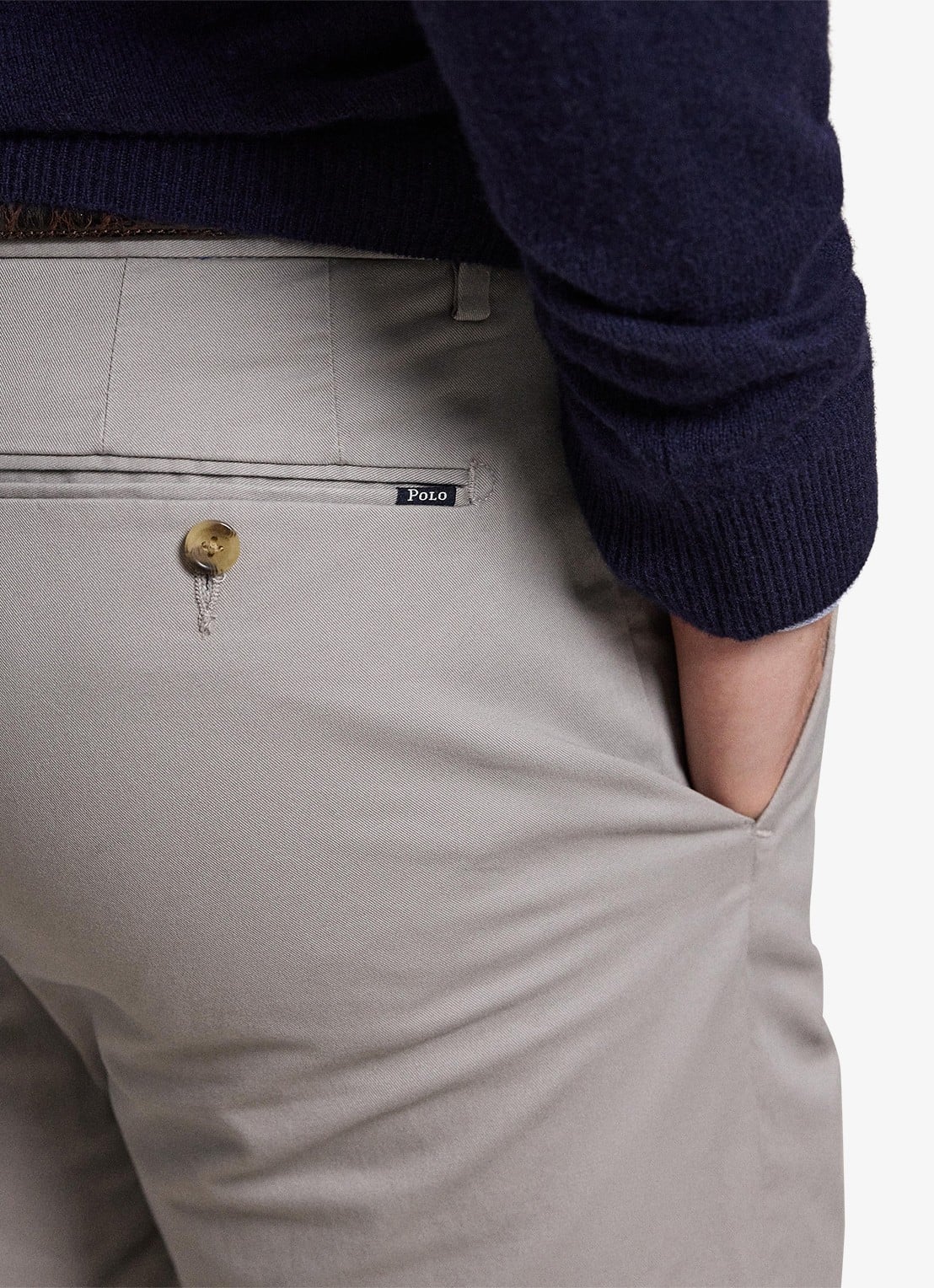 Ralph Lauren Slim fit chino met steekzakken - detail 7 grey fog / grijs