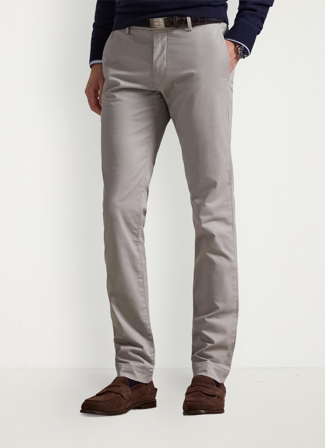 Ralph Lauren Slim fit chino met steekzakken - detail 8 grey fog / grijs