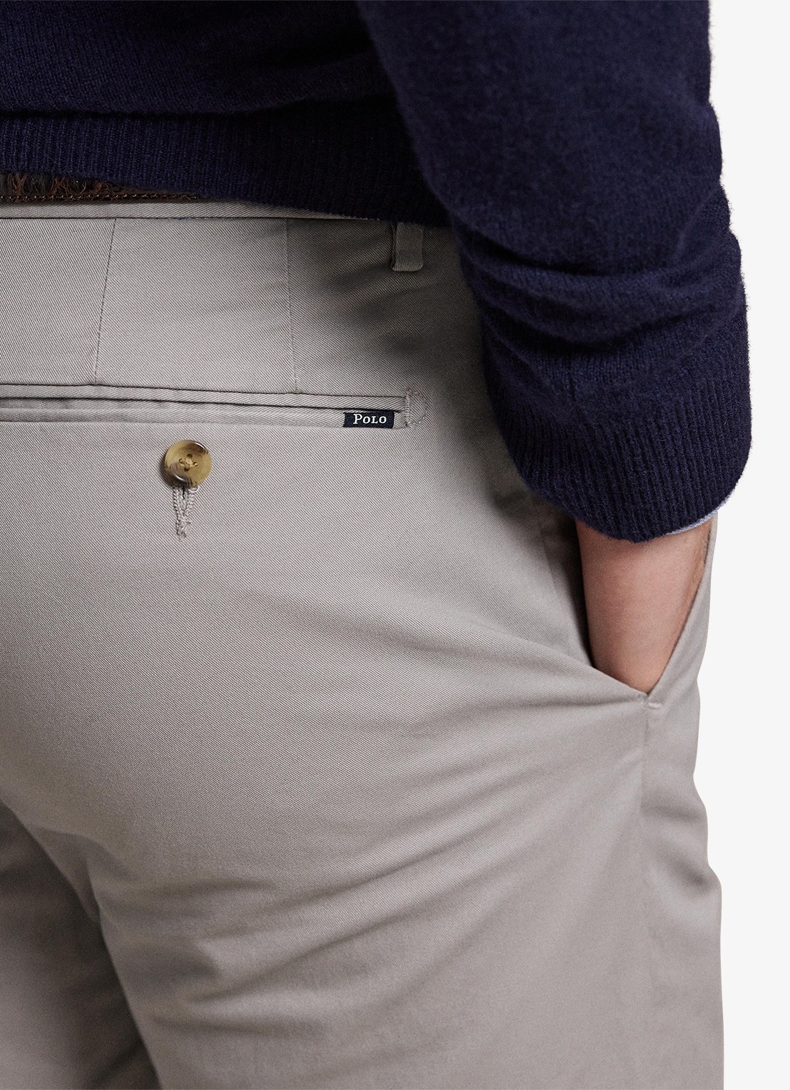 Ralph Lauren Slim fit chino met steekzakken - detail 9 grey fog / grijs