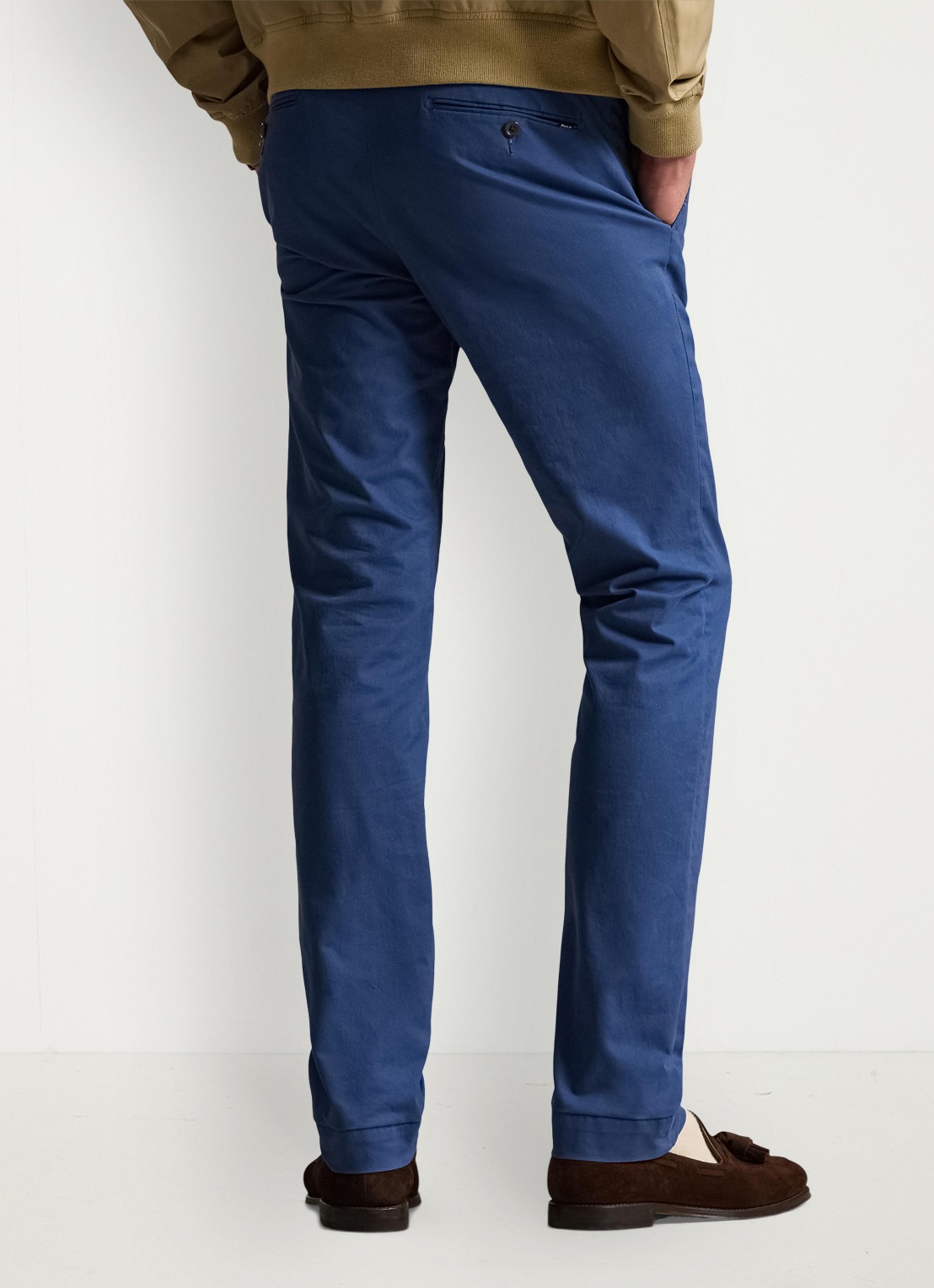 Ralph Lauren Slim fit chino met steekzakken - achterkant 5 night navy / donkerblauw