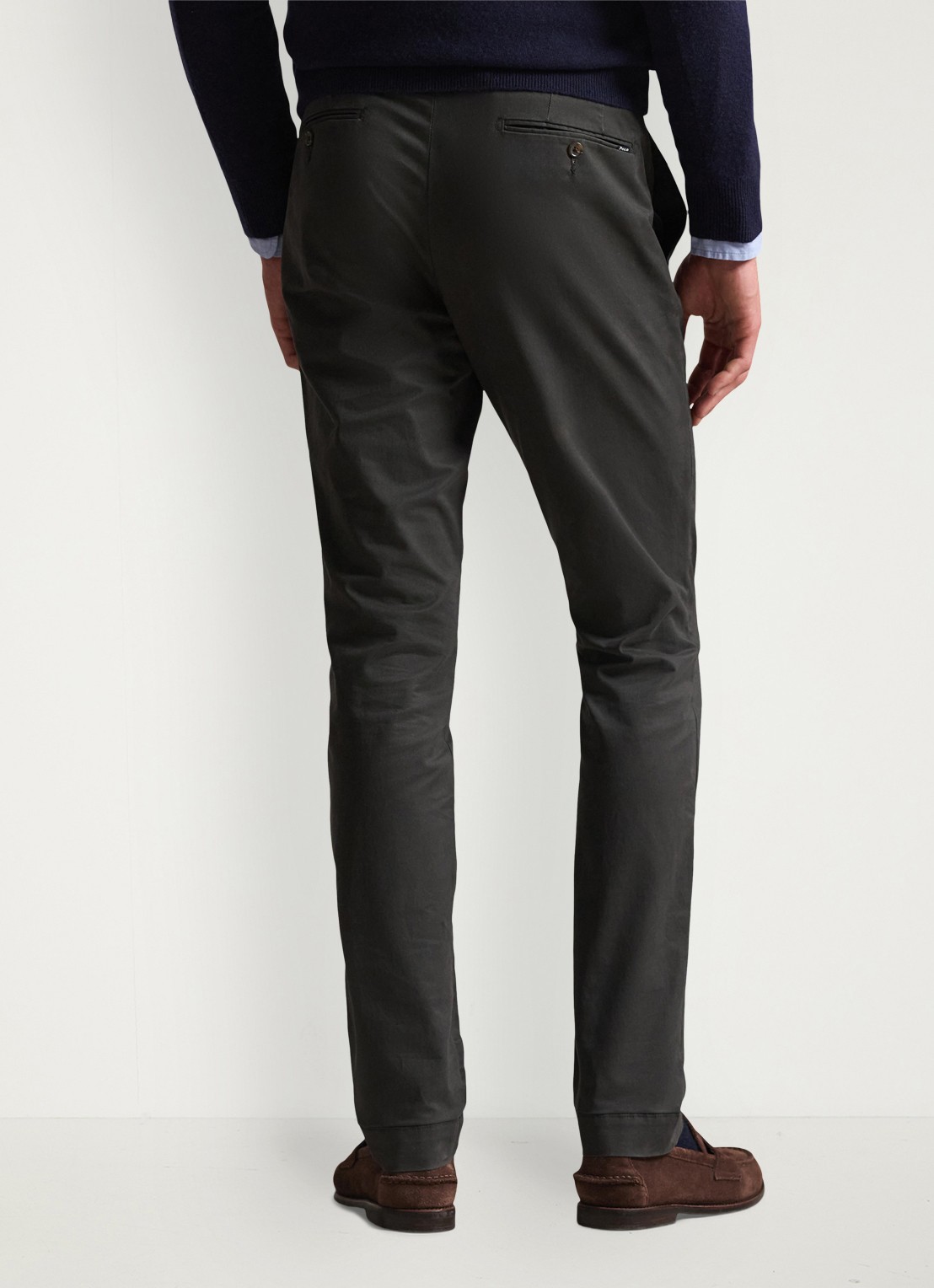 Ralph Lauren Slim fit chino met steekzakken - achterkant deep grey / donkergrijs