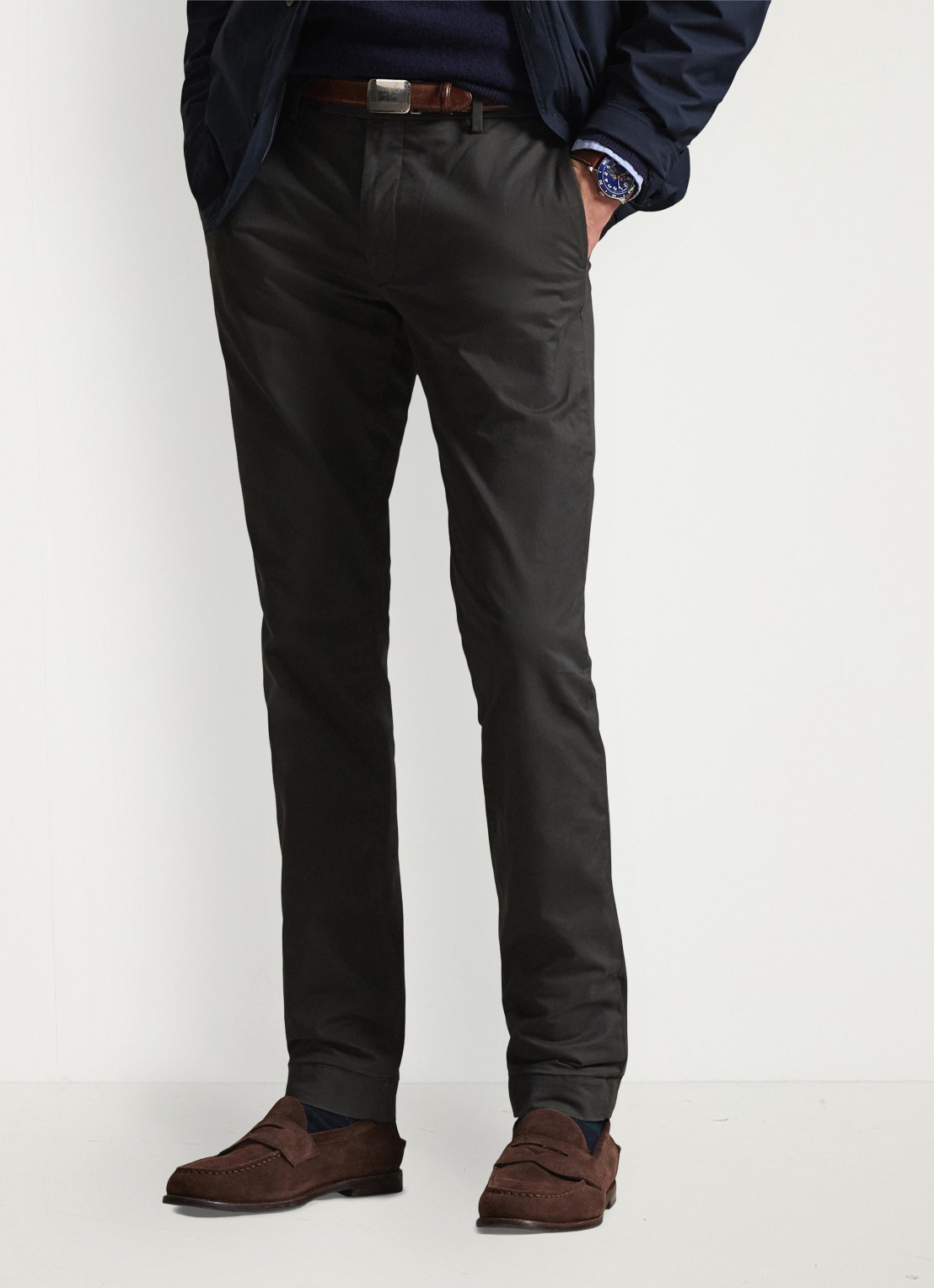 Ralph Lauren Slim fit chino met steekzakken - detail 2 deep grey / donkergrijs