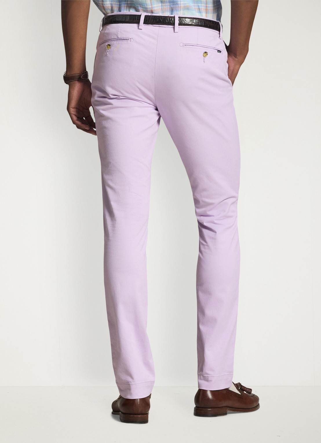 Ralph Lauren Slim fit chino met steekzakken - achterkant spring iris / paars