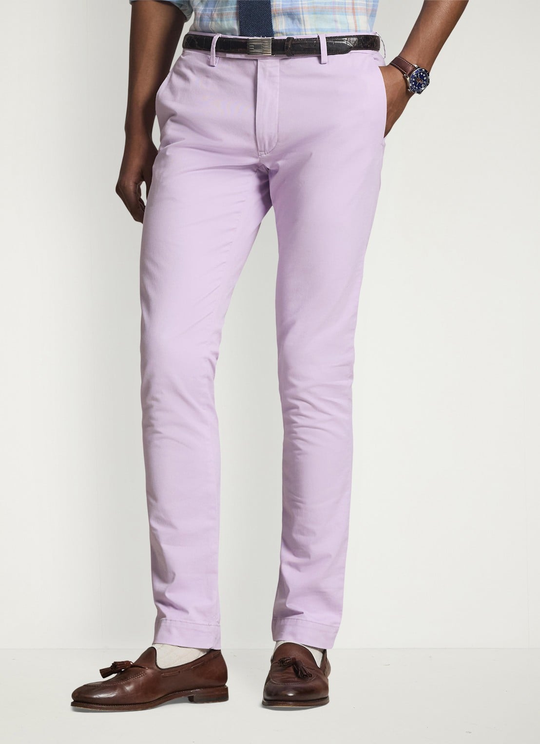 Ralph Lauren Slim fit chino met steekzakken - detail 4 spring iris / paars