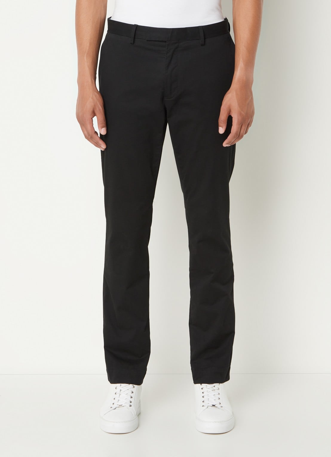 Ralph Lauren Slim fit chino met stretch - detail polo black