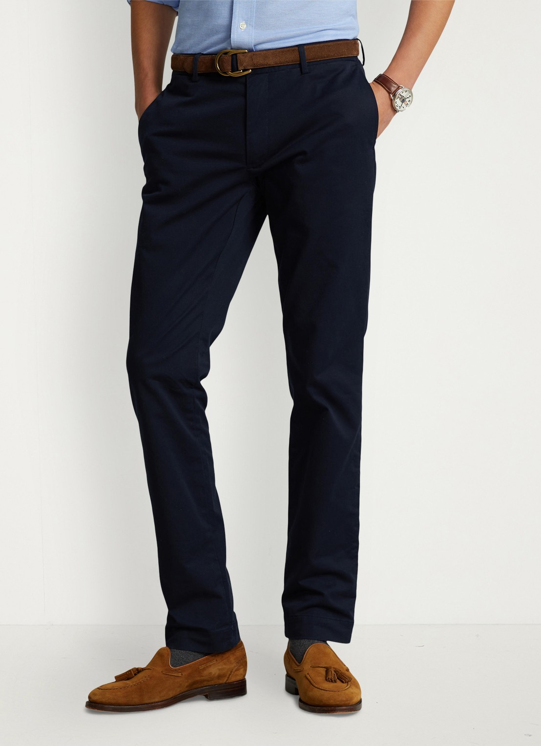 Ralph Lauren Slim fit chino met stretch - detail 5 aviator navy