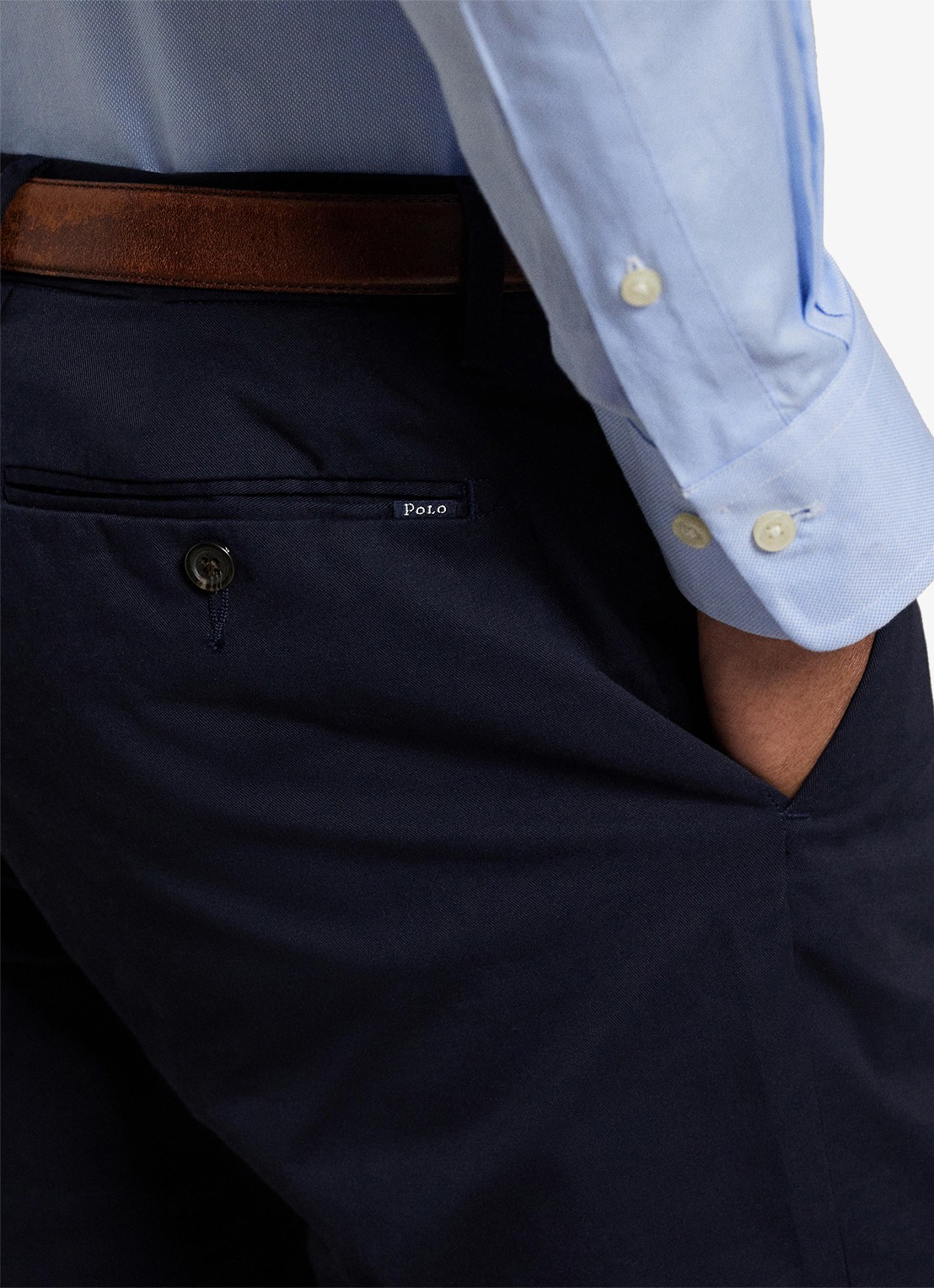 Ralph Lauren Slim fit chino met stretch - detail 6 aviator navy