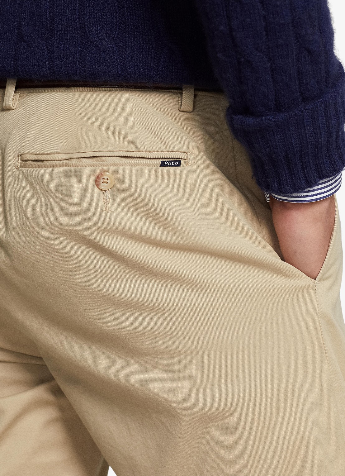 Ralph Lauren Slim fit chino met stretch - detail 5 classic khaki