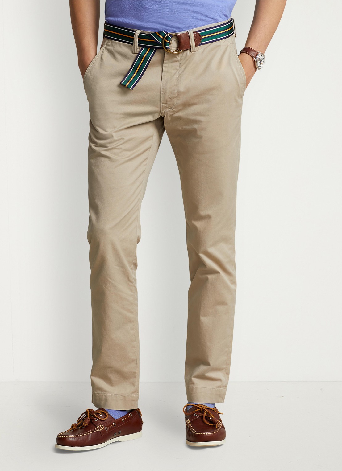 Ralph Lauren Slim fit chino met stretch - detail 4 khaki tan / beige