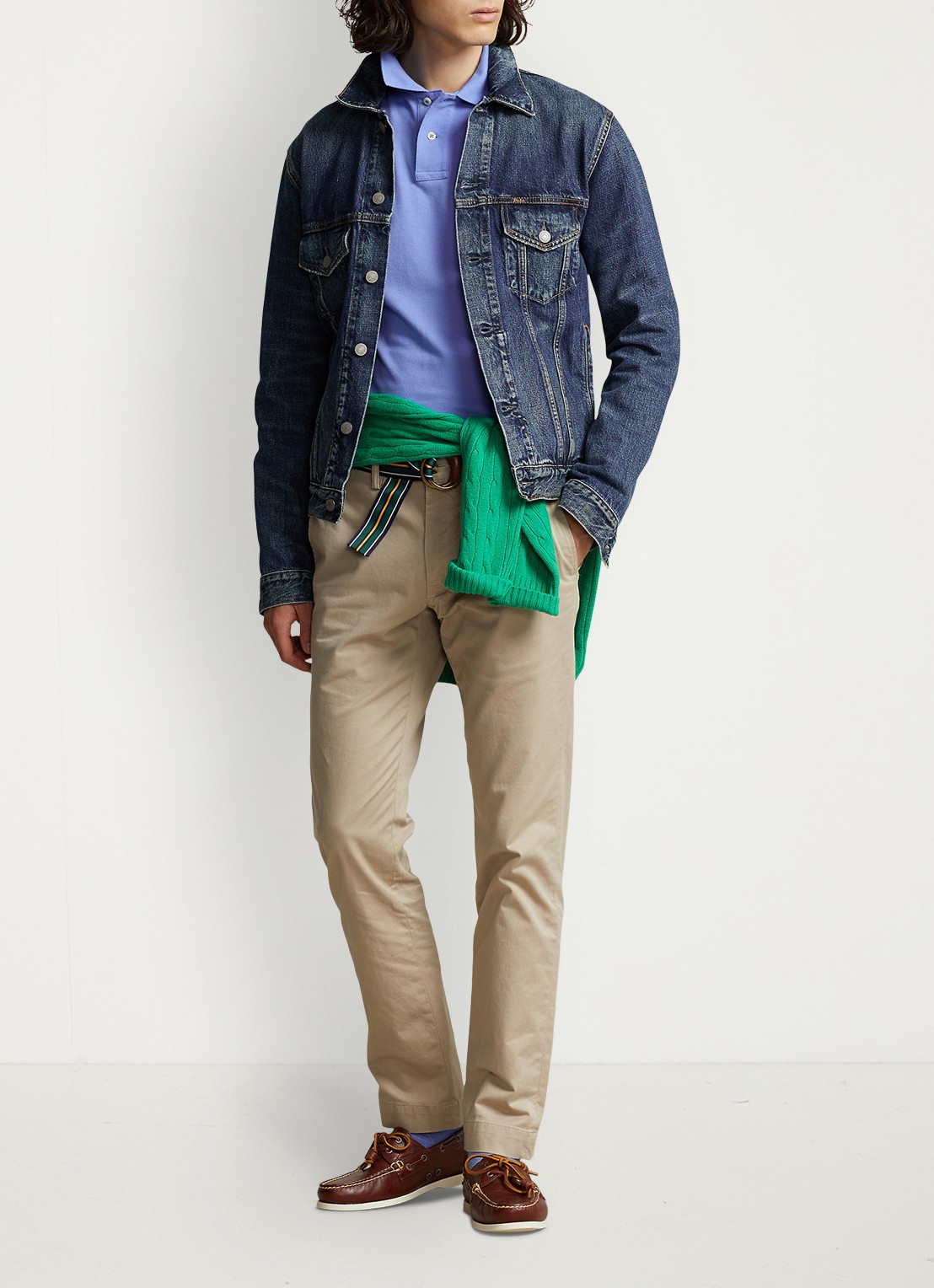 Ralph Lauren Slim fit chino met stretch - voorkant 3 khaki tan / beige
