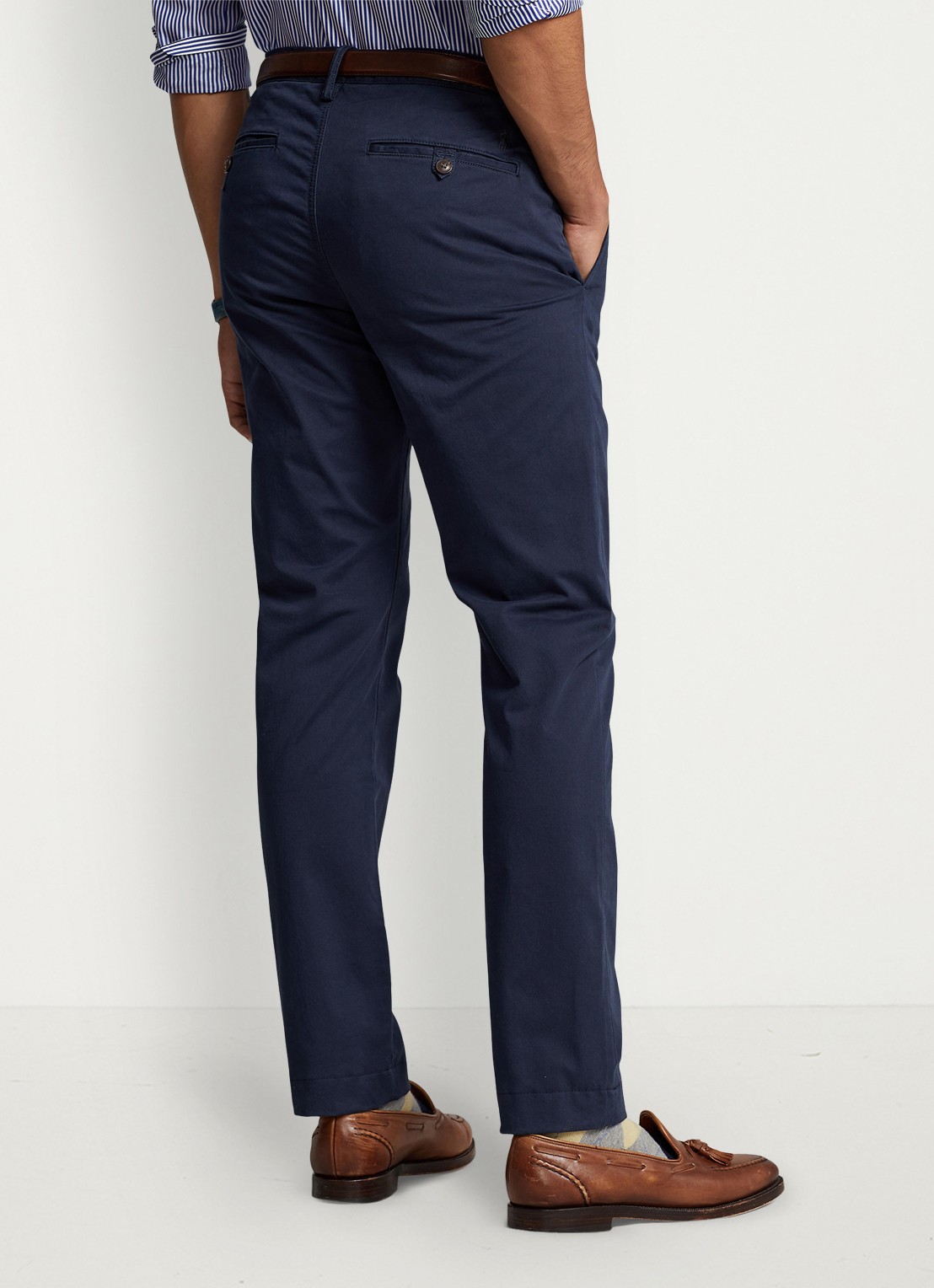 Ralph Lauren Slim fit chino met stretch - achterkant 5 nautical ink / donkerblauw