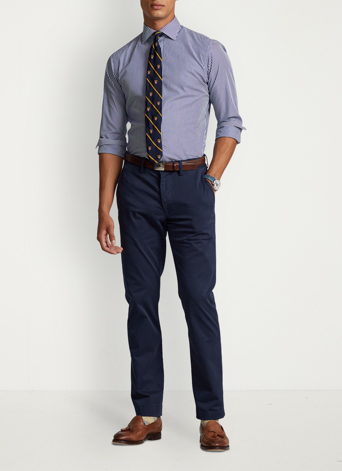 Ralph Lauren Slim fit chino met stretch - voorkant 2 nautical ink / donkerblauw