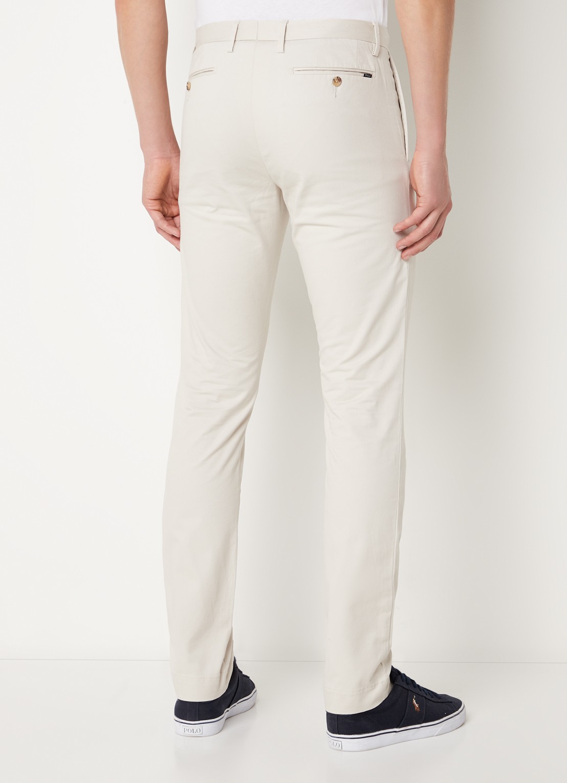 Ralph Lauren Slim fit chino met stretch - achterkant 3 soft grey