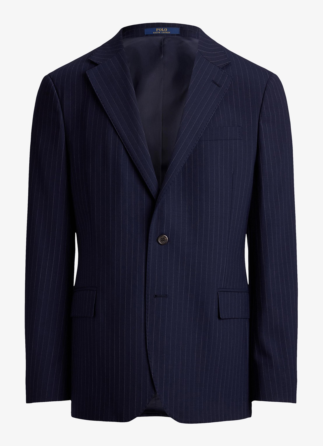 Ralph Lauren Slim fit colbert in wolblend met krijtstreep - voorkant 3 bright navy/grey-40ku