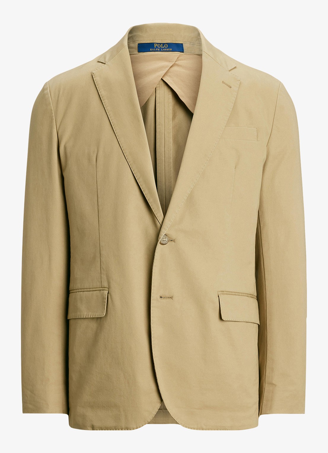 Ralph Lauren Slim fit colbert met klepzakken - voorkant 2 monument tan / beige