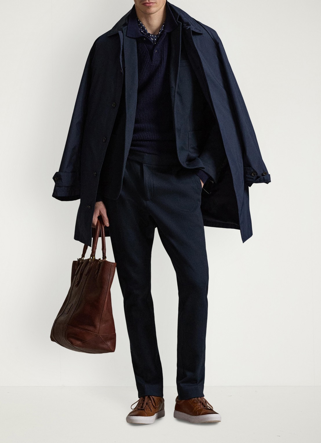 Ralph Lauren Slim fit colbert met opgestikte zakken - detail 4 navy-2wbt / blauw