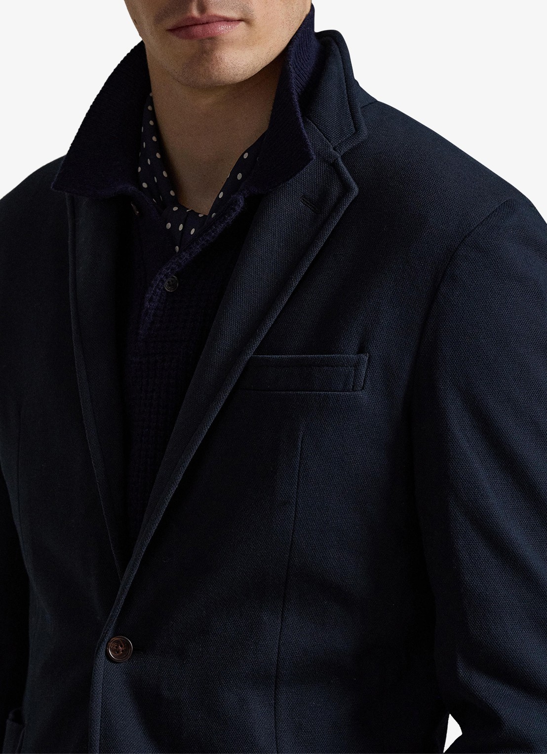 Ralph Lauren Slim fit colbert met opgestikte zakken - detail 5 navy-2wbt / blauw