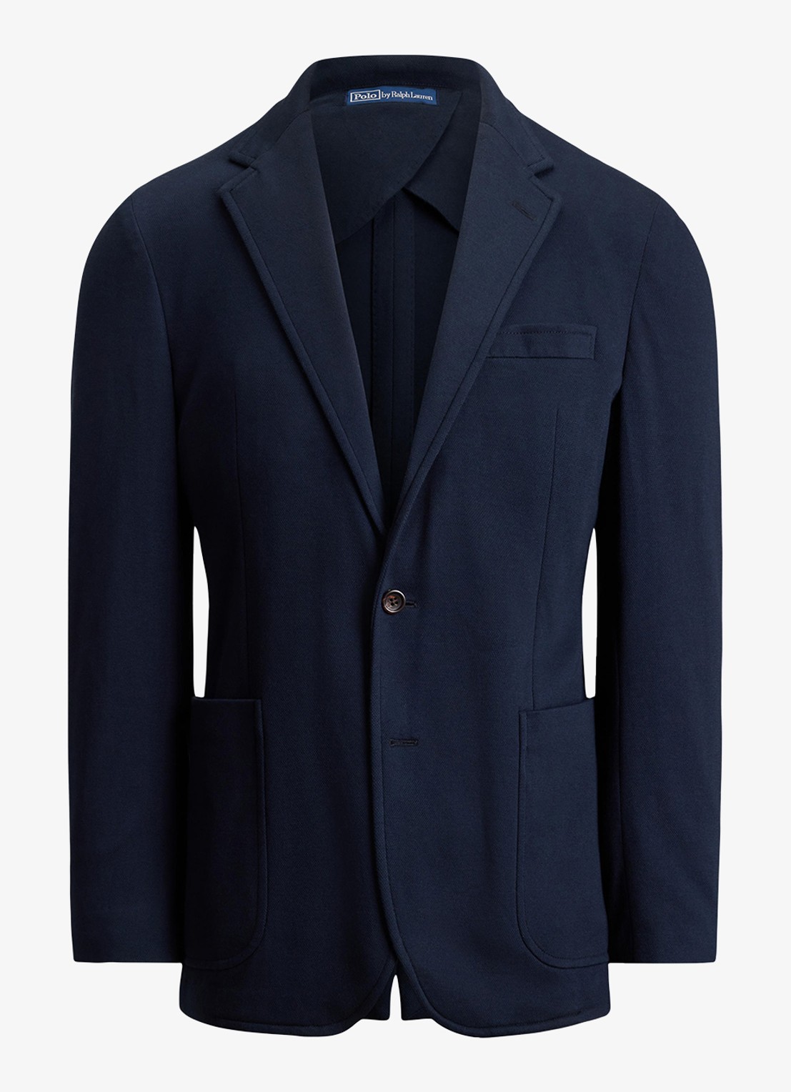Ralph Lauren Slim fit colbert met opgestikte zakken - voorkant 2 navy-2wbt / blauw