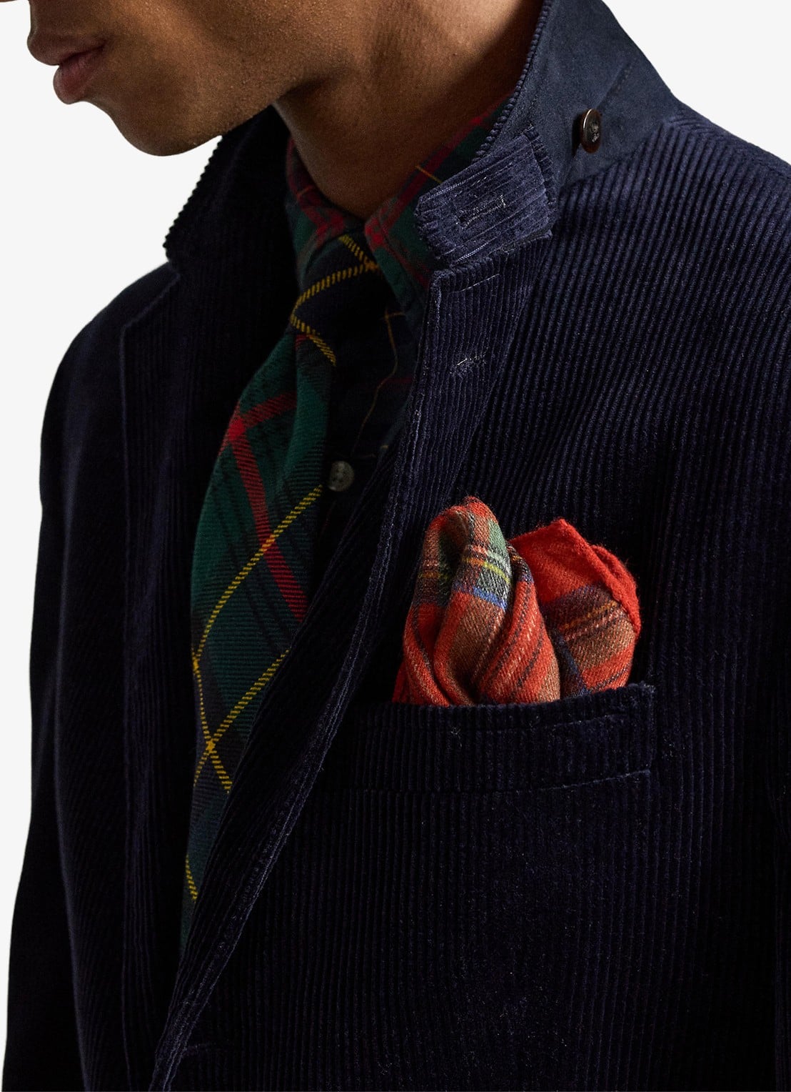 Ralph Lauren Slim fit colbert van corduroy met klepzakken - detail 2 fall navy-3two / blauw