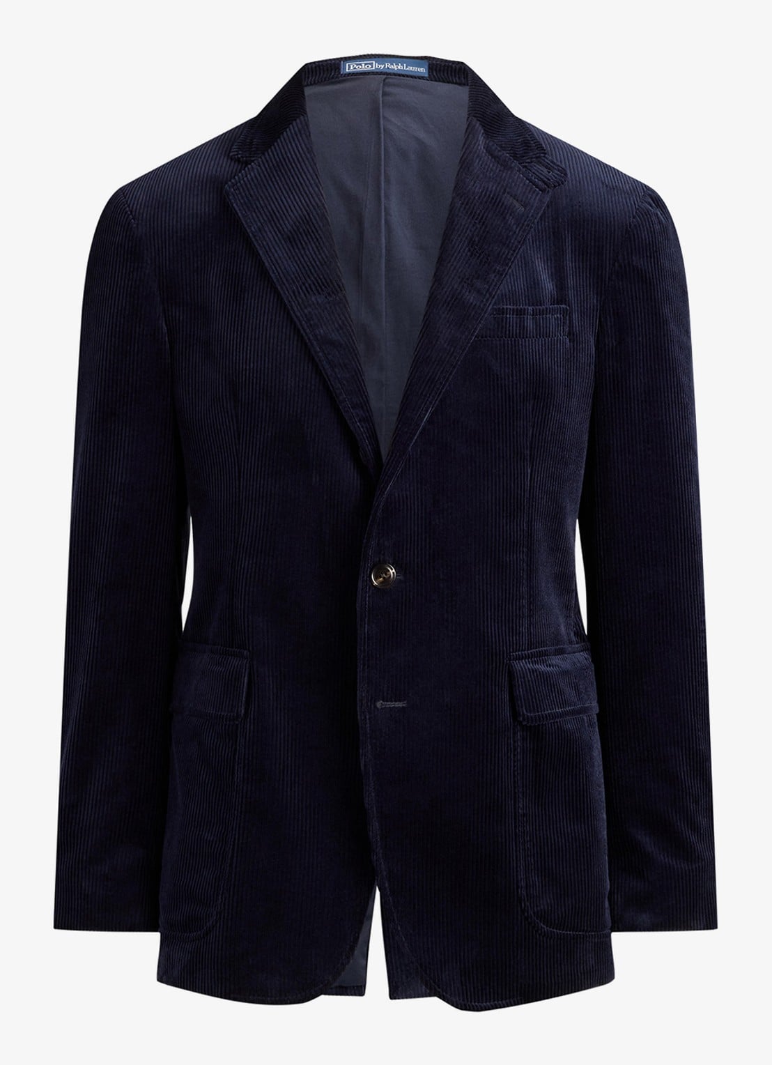 Ralph Lauren Slim fit colbert van corduroy met klepzakken - voorkant 4 fall navy-3two / blauw