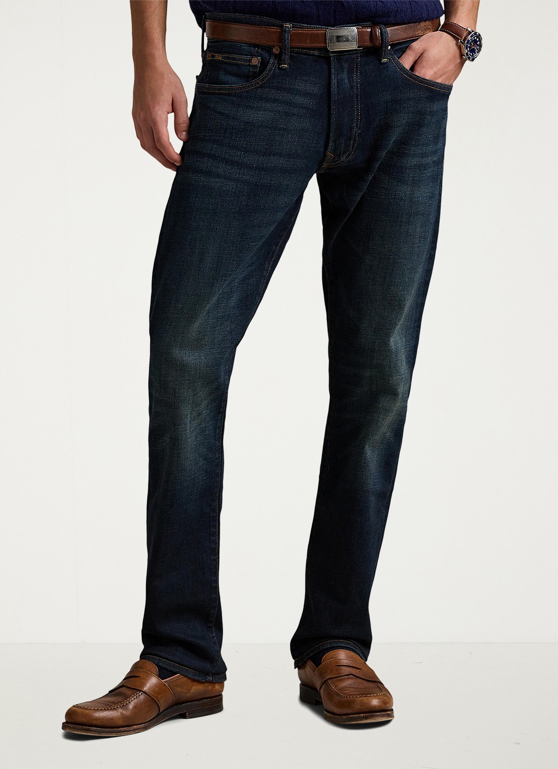 Ralph Lauren Slim fit jeans met donkere wassing  - detail 4 murphy stretch / indigo