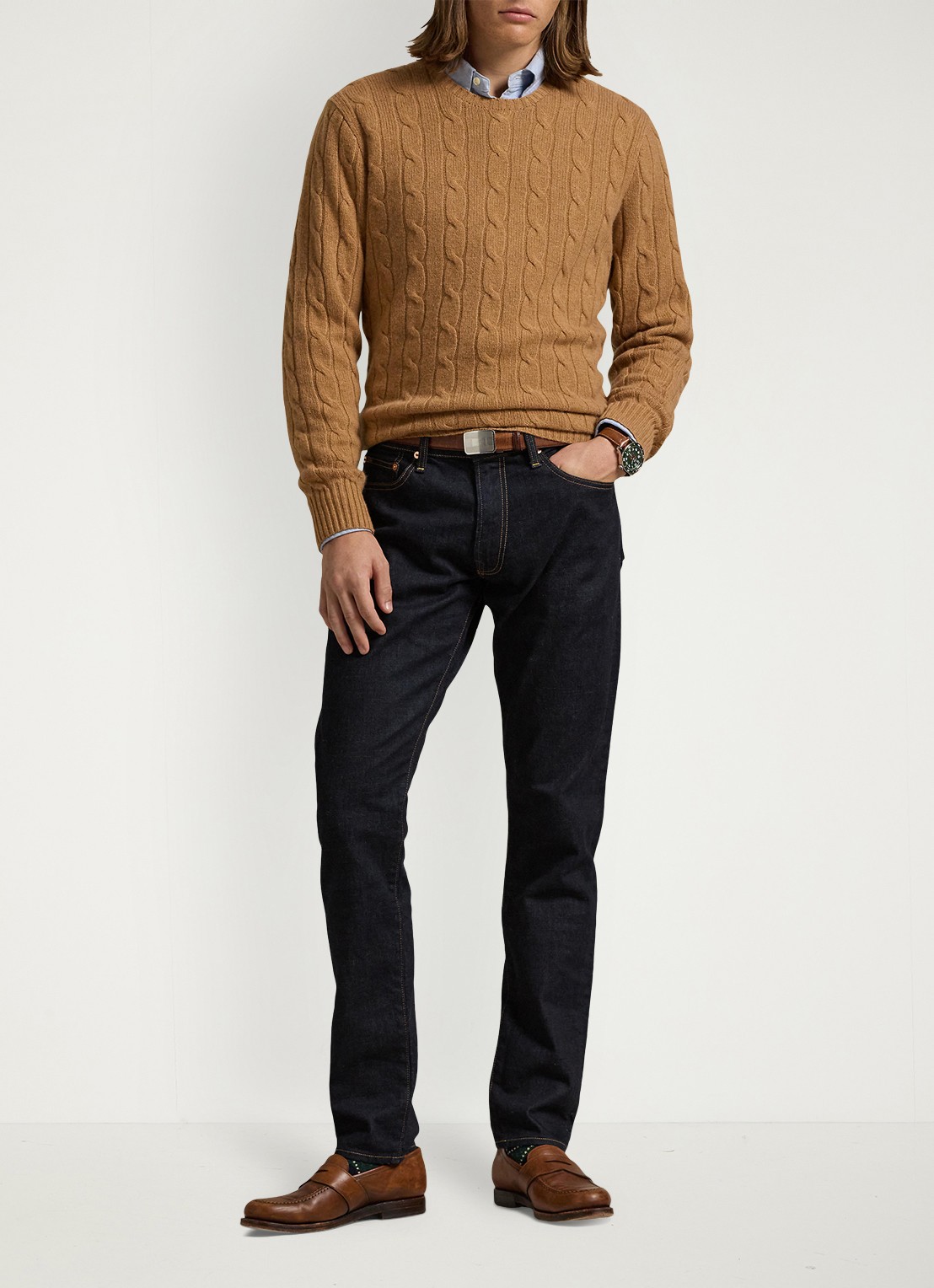 Ralph Lauren Slim fit jeans met donkere wassing - voorkant 2 rinse stretch-2wkn