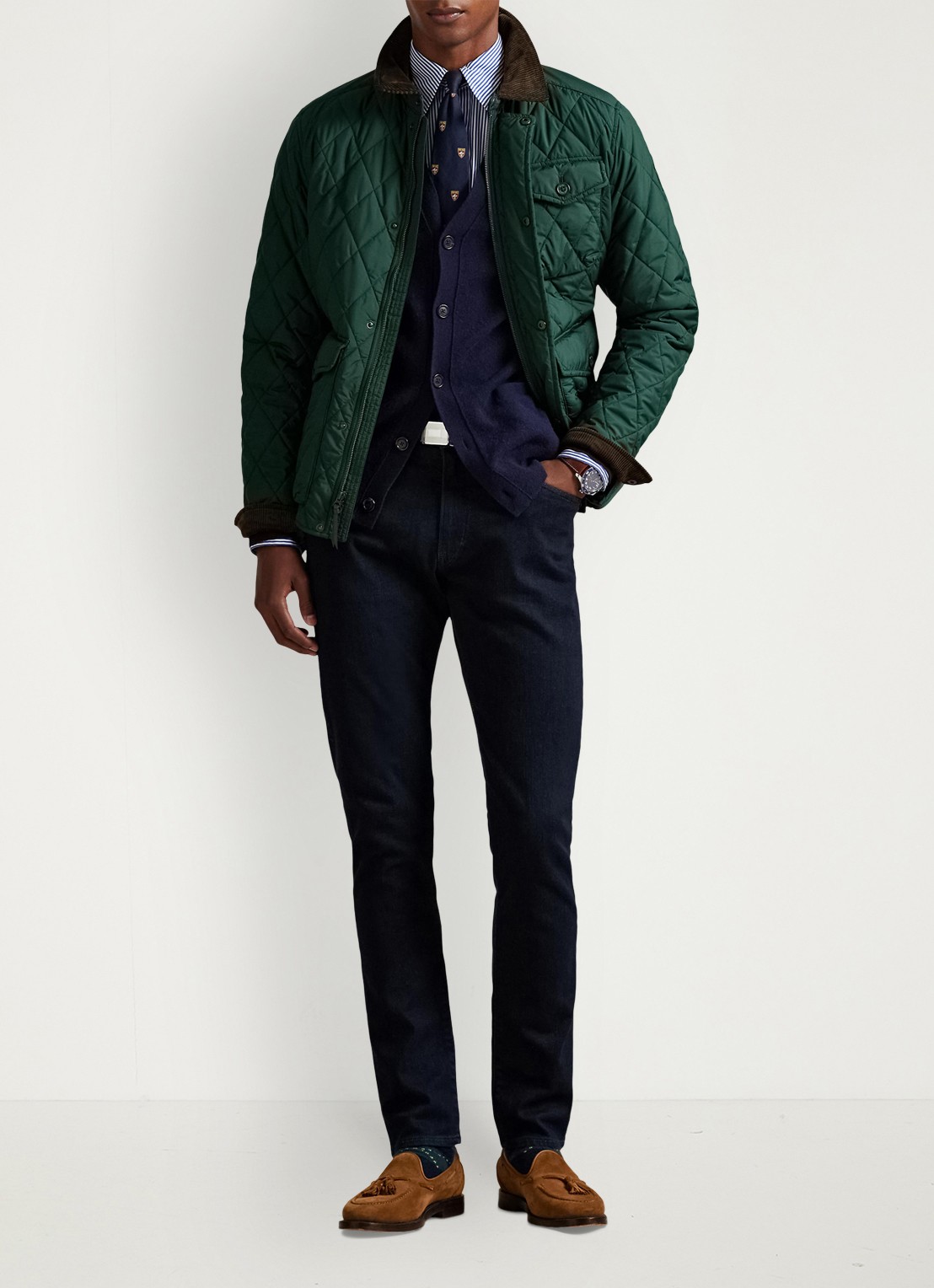 Ralph Lauren Slim fit jeans met donkere wassing - voorkant 3 miller / indigo