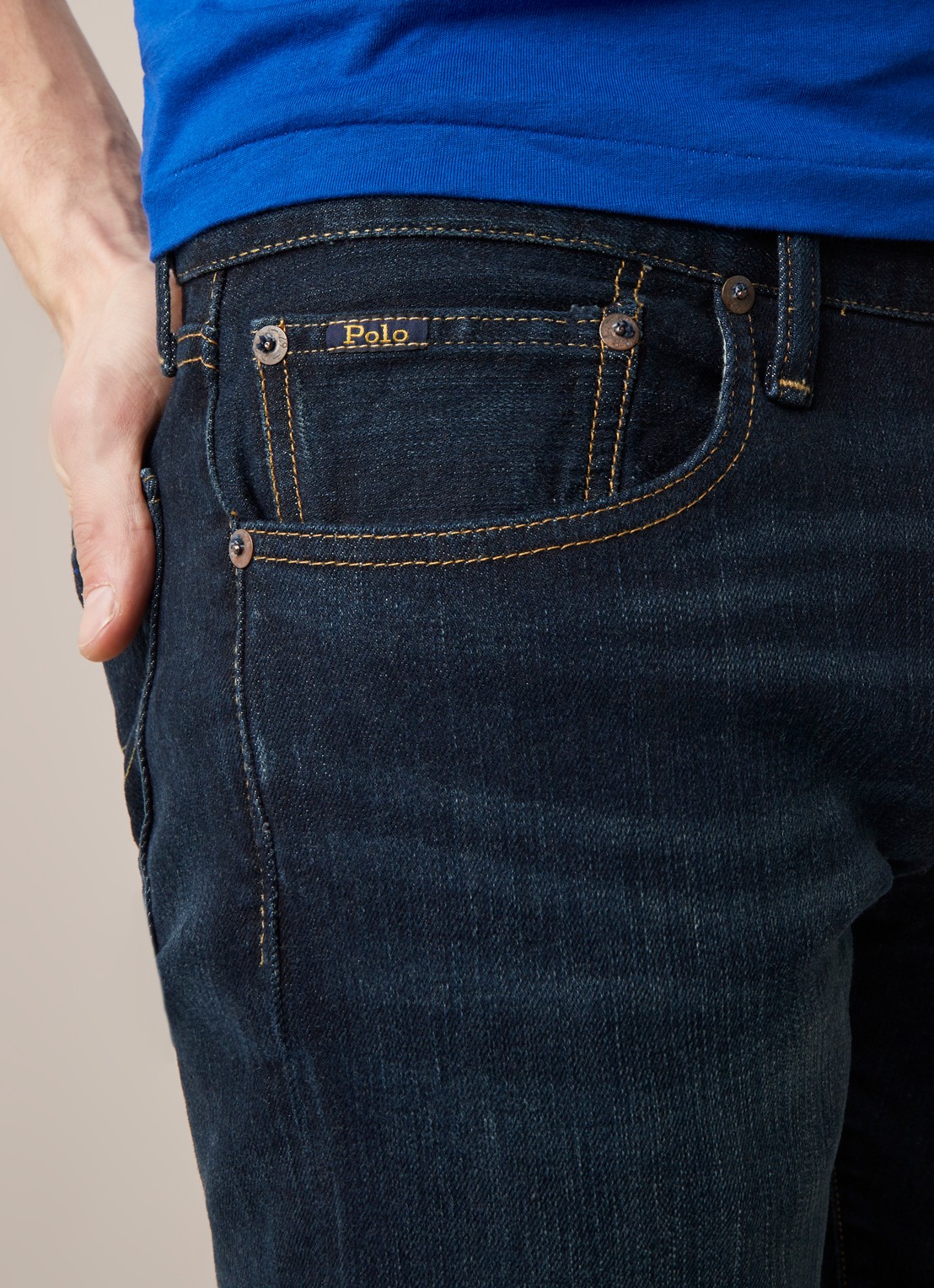 Ralph Lauren Slim fit jeans met donkere wassing  - detail 8 murphy stretch / indigo