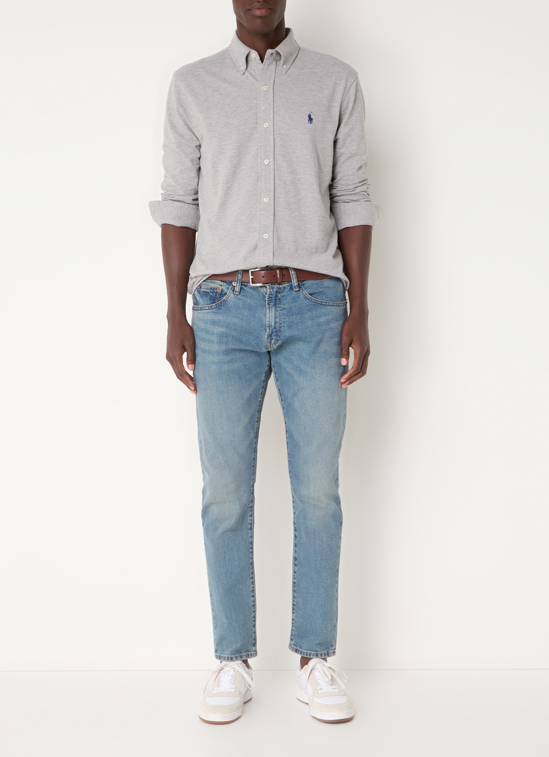 Ralph Lauren Slim fit jeans met medium wassing - voorkant 2 dixon stretch