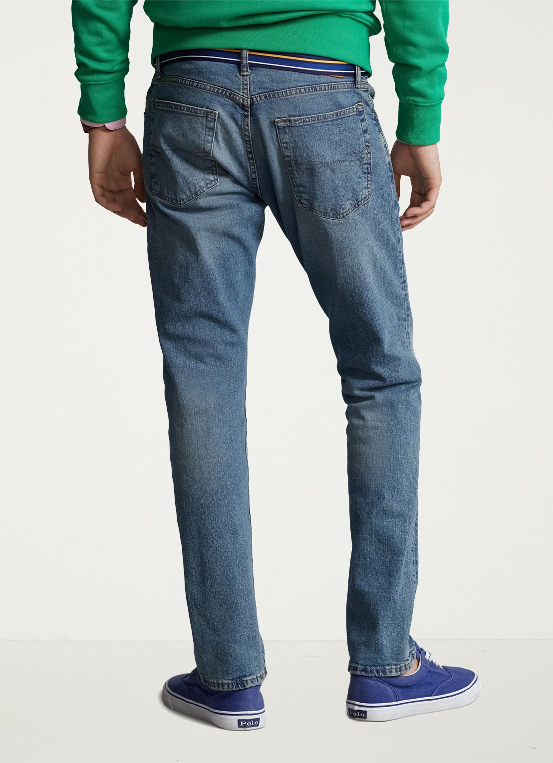 Ralph Lauren Slim fit jeans met medium wassing - achterkant 9 dixon stretch