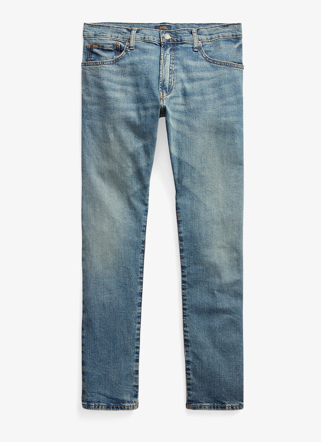 Ralph Lauren Slim fit jeans met medium wassing - voorkant 3 dixon stretch