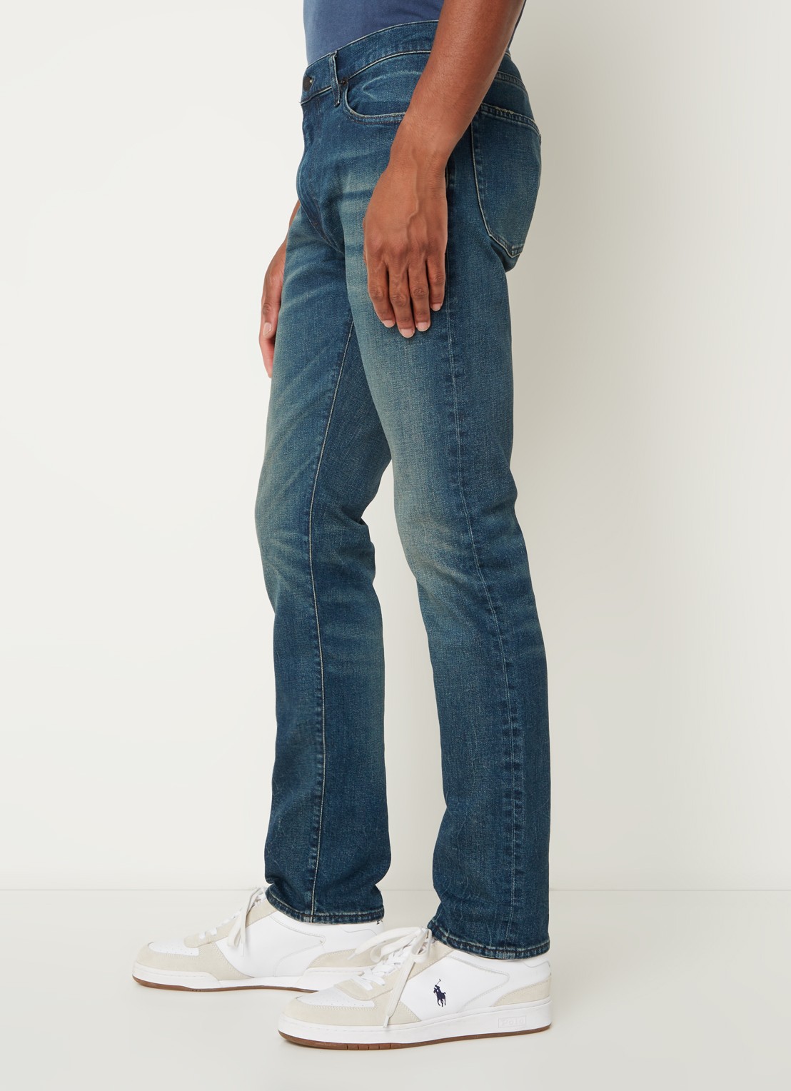 Ralph Lauren Slim fit jeans met medium wassing - detail 4 myers v3 / indigo