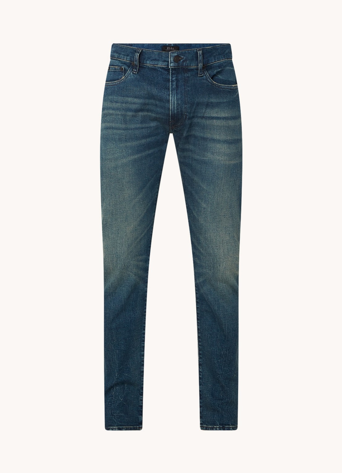 Ralph Lauren Slim fit jeans met medium wassing - voorkant myers v3 / indigo