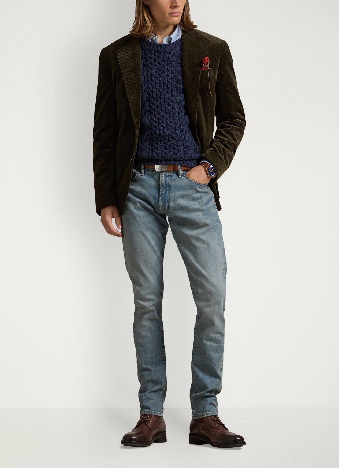 Ralph Lauren Slim fit jeans met medium wassing - voorkant 2 dixon stretch-2wjh