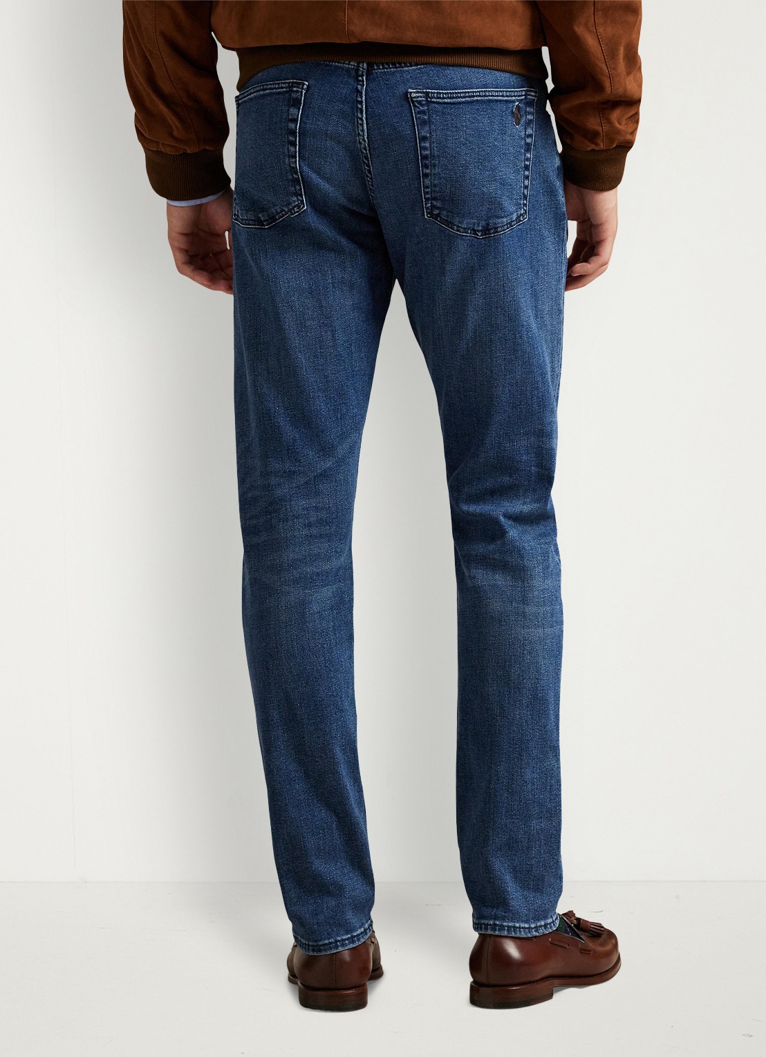 Ralph Lauren Slim fit jeans met medium wassing - achterkant hadrian / indigo