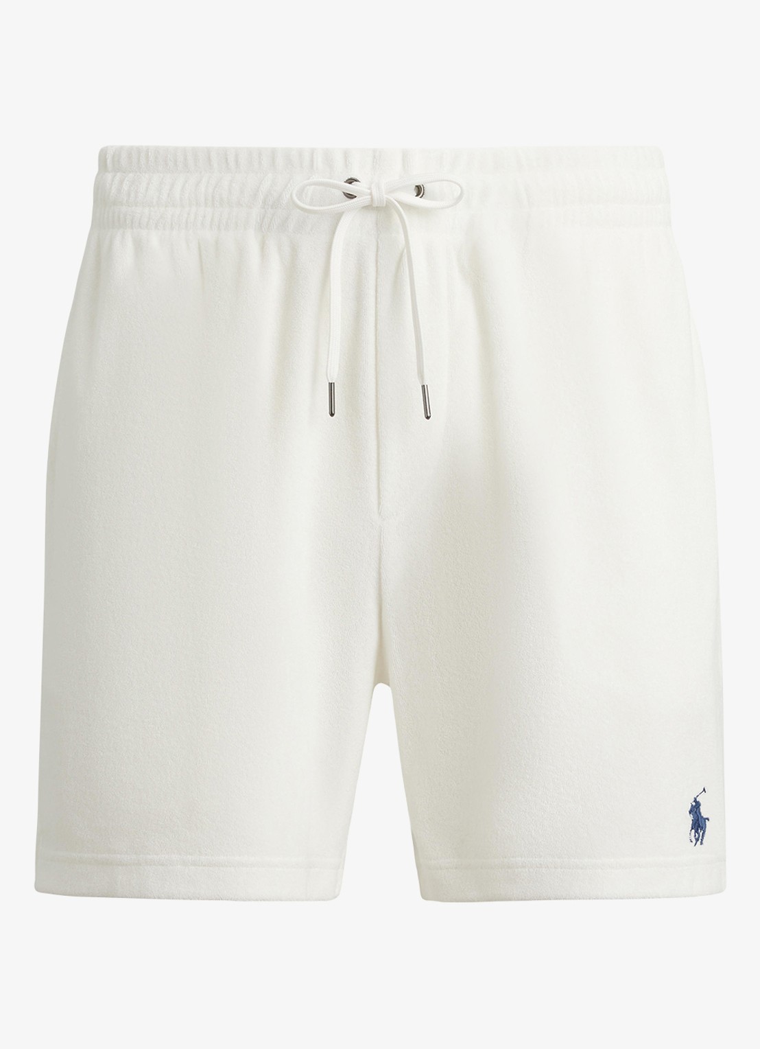 Ralph Lauren Slim fit korte broek van badstof met trekkoord - voorkant white / wit