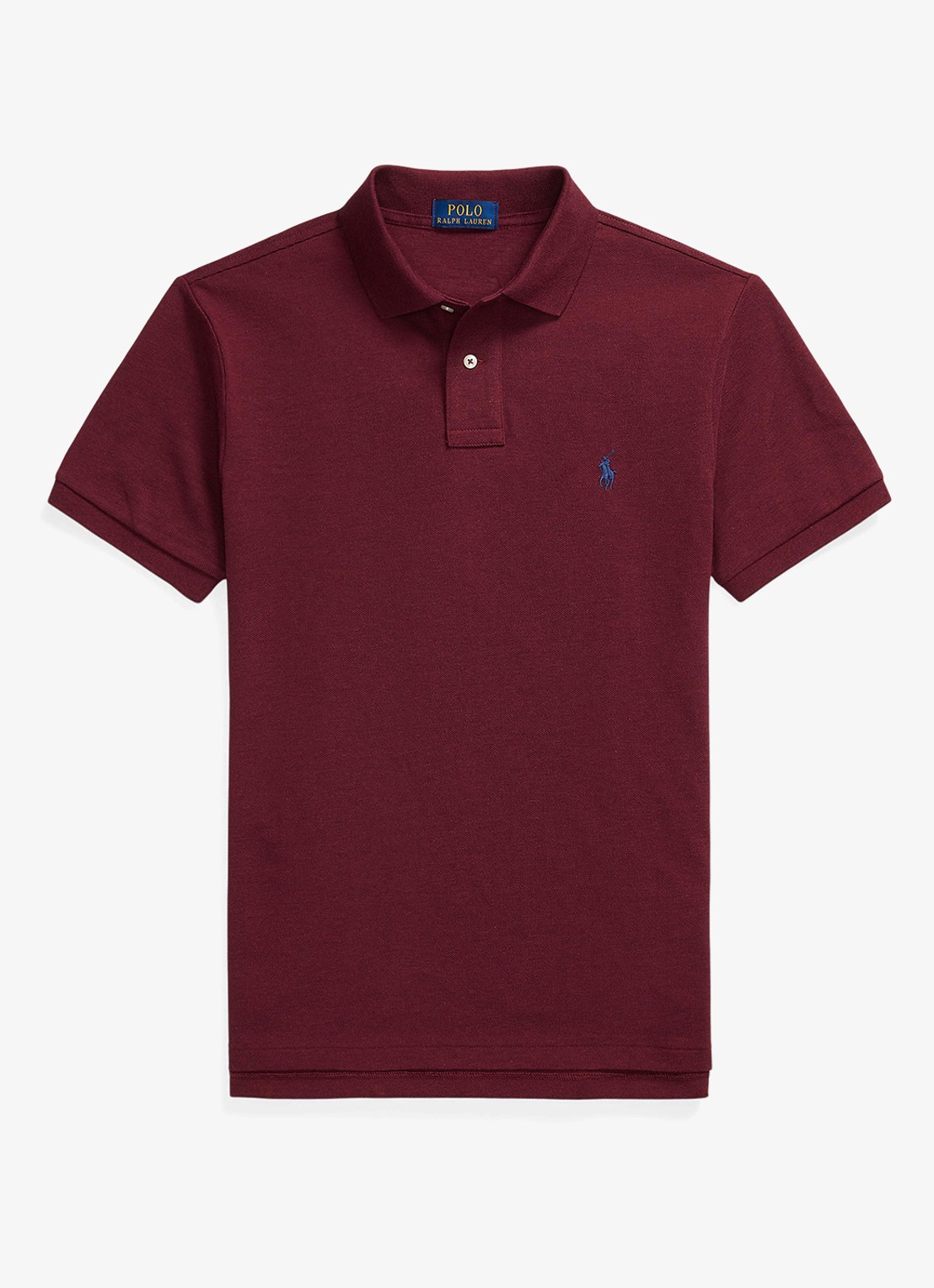 Ralph Lauren Slim fit mesh Polo-shirt - voorkant 2 spring wine heather/c7996-3t06