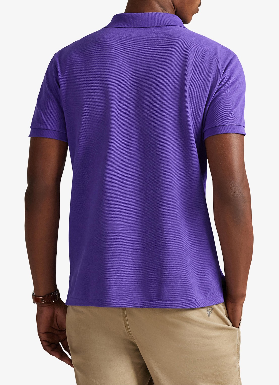Ralph Lauren Slim fit mesh Polo-shirt - achterkant cabana purple/c5223-zywt